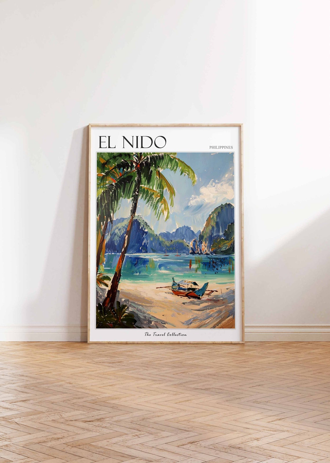 El Nido Poster Philippines Travel Print Filipino Decor Asia Travel Poster Asian Wall Art Sea Print El Nido Gift El Nido Travel Poster - Image 2
