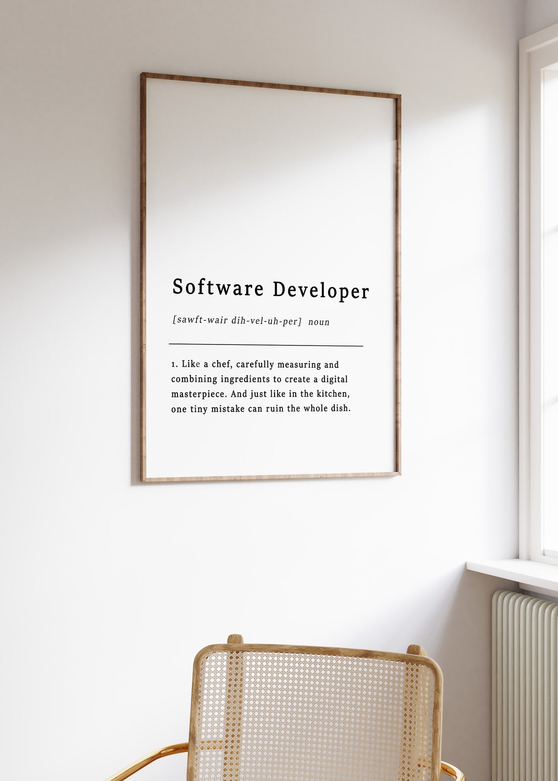 Definition Of A Software Developer Poster Gift For Software Developer Funny Definition Print Funny Quotes Wall Print Typography - Image 3