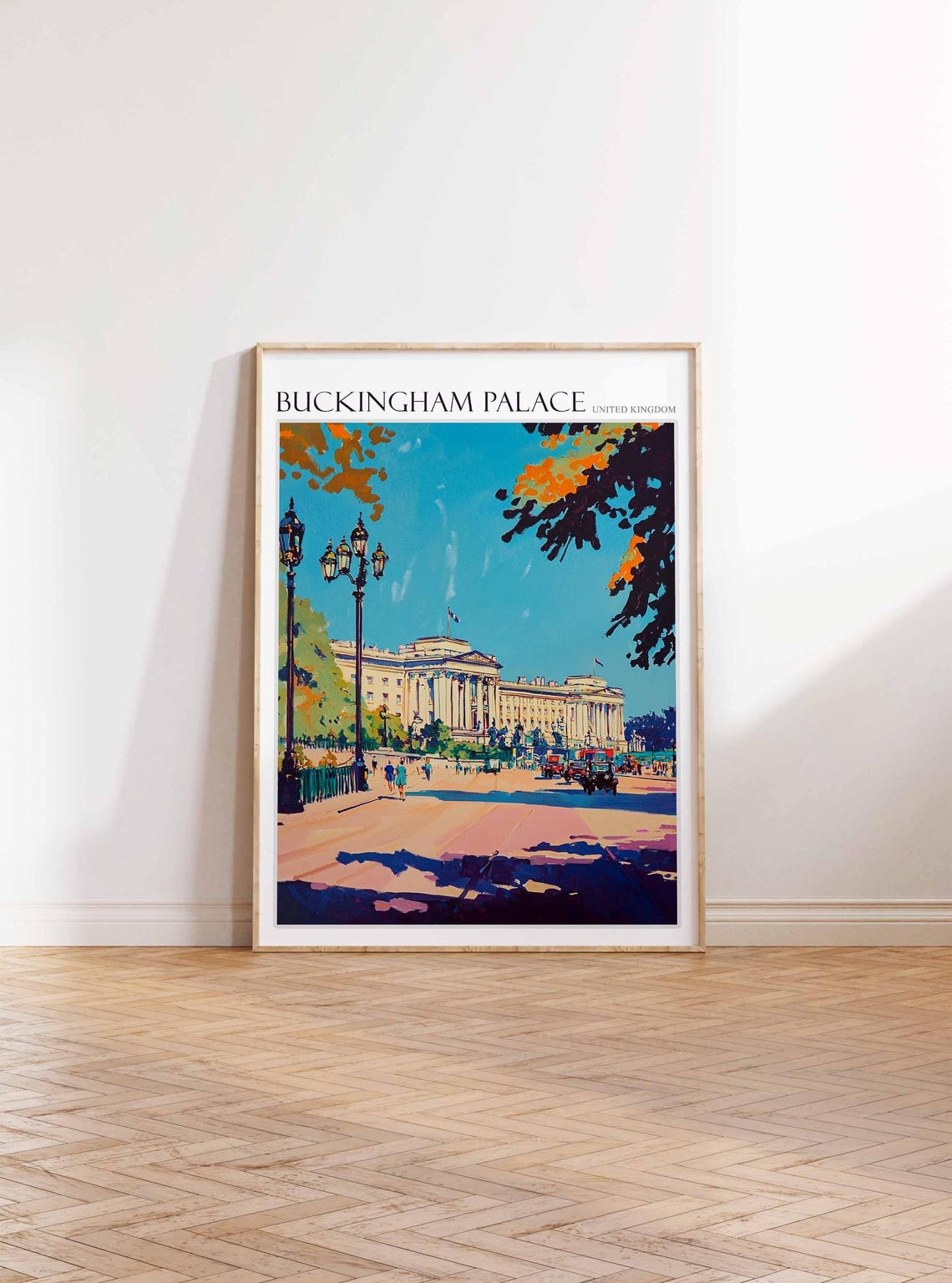Buckingham Palace Poster England Travel Print British Decor United Kingdom Travel Poster City Print Buckingham Palace Travel Poster - Image 3