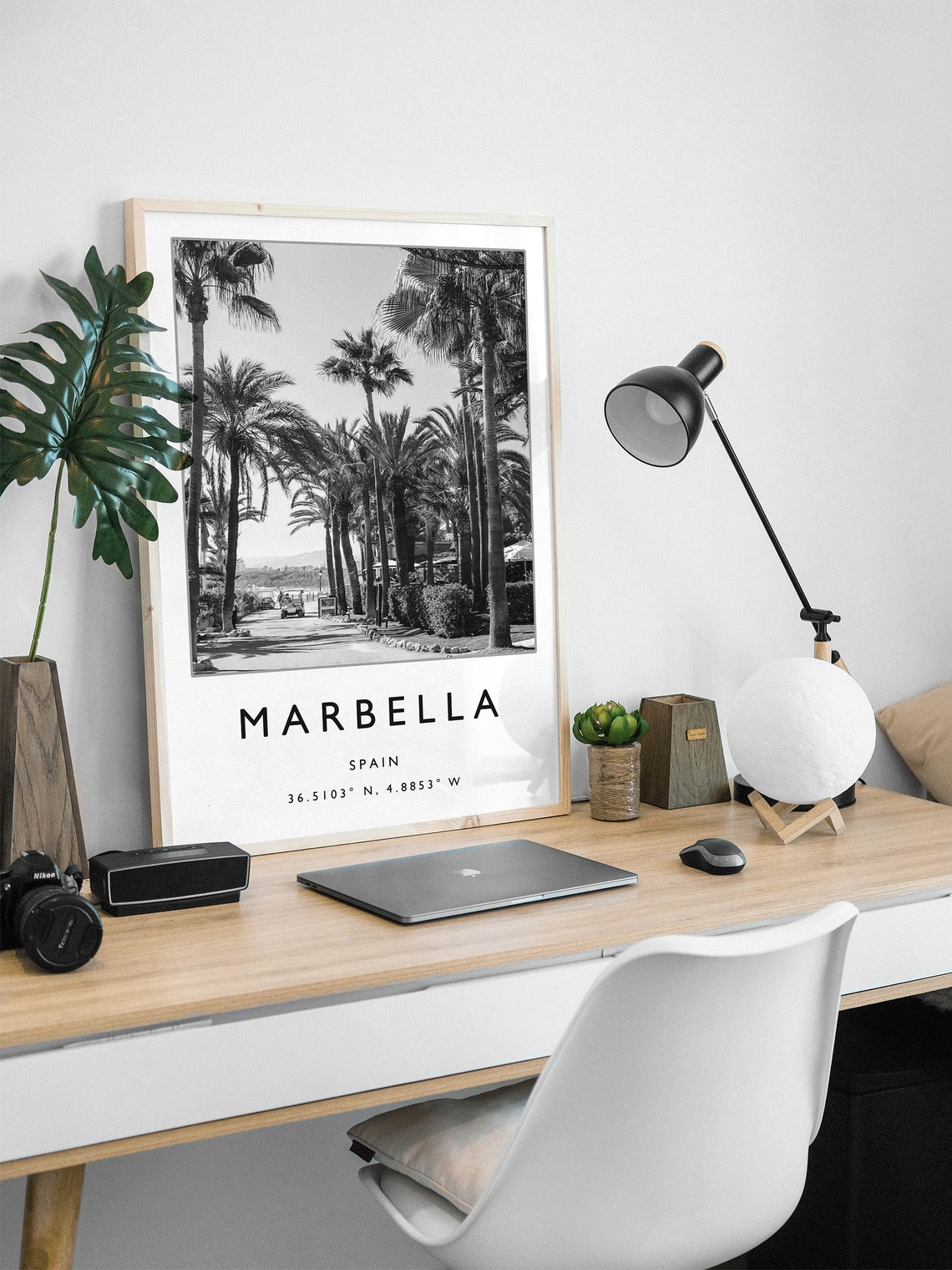 Marbella Black And White Travel Poster - Image 2