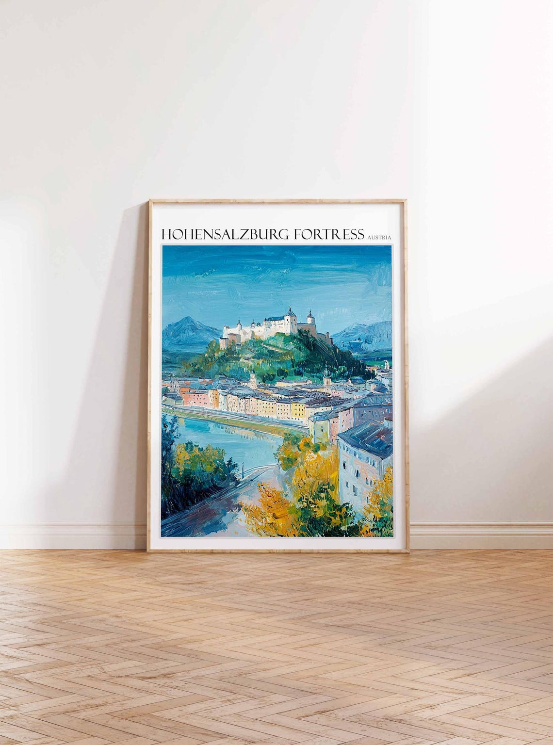 Hohensalzburg Fortress Poster Hohensalzburg Fortress Travel Print Austria Travel Print Europe Travel Poster European Wall Art - Image 2