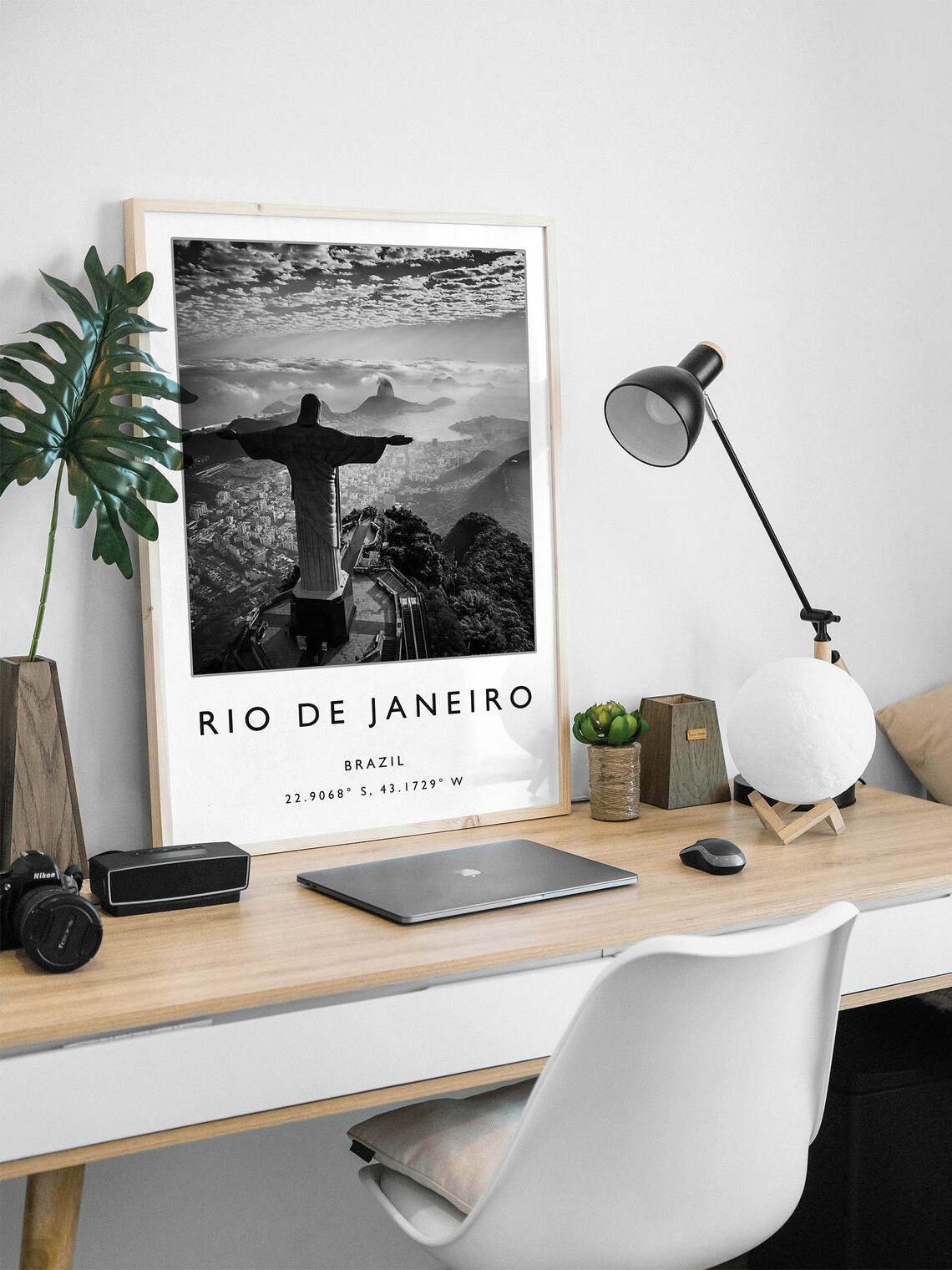 Rio De Janeiro Poster, Black and White Travel Art - Image 2