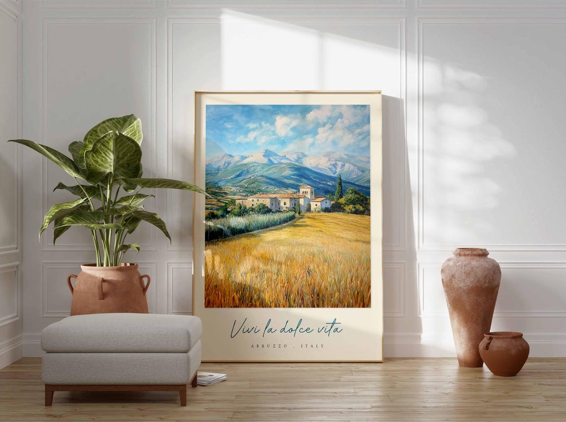 Abruzzo Poster Italian Travel Print Abruzzo Travel Art Abruzzo Wall Art Italy Art Italy Travel Decor Italian Travel Gift - Image 3