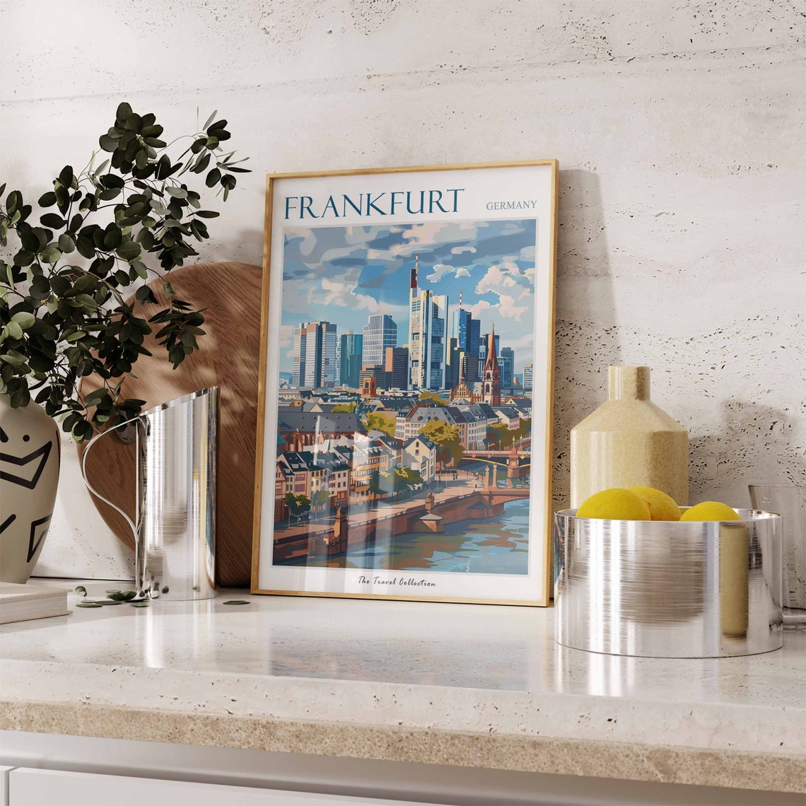 Frankfurt Poster Frankfurt Travel Print German Travel Poster German City Art City Print Frankfurt Gift Travel Poster Travel Wall Art - Image 3