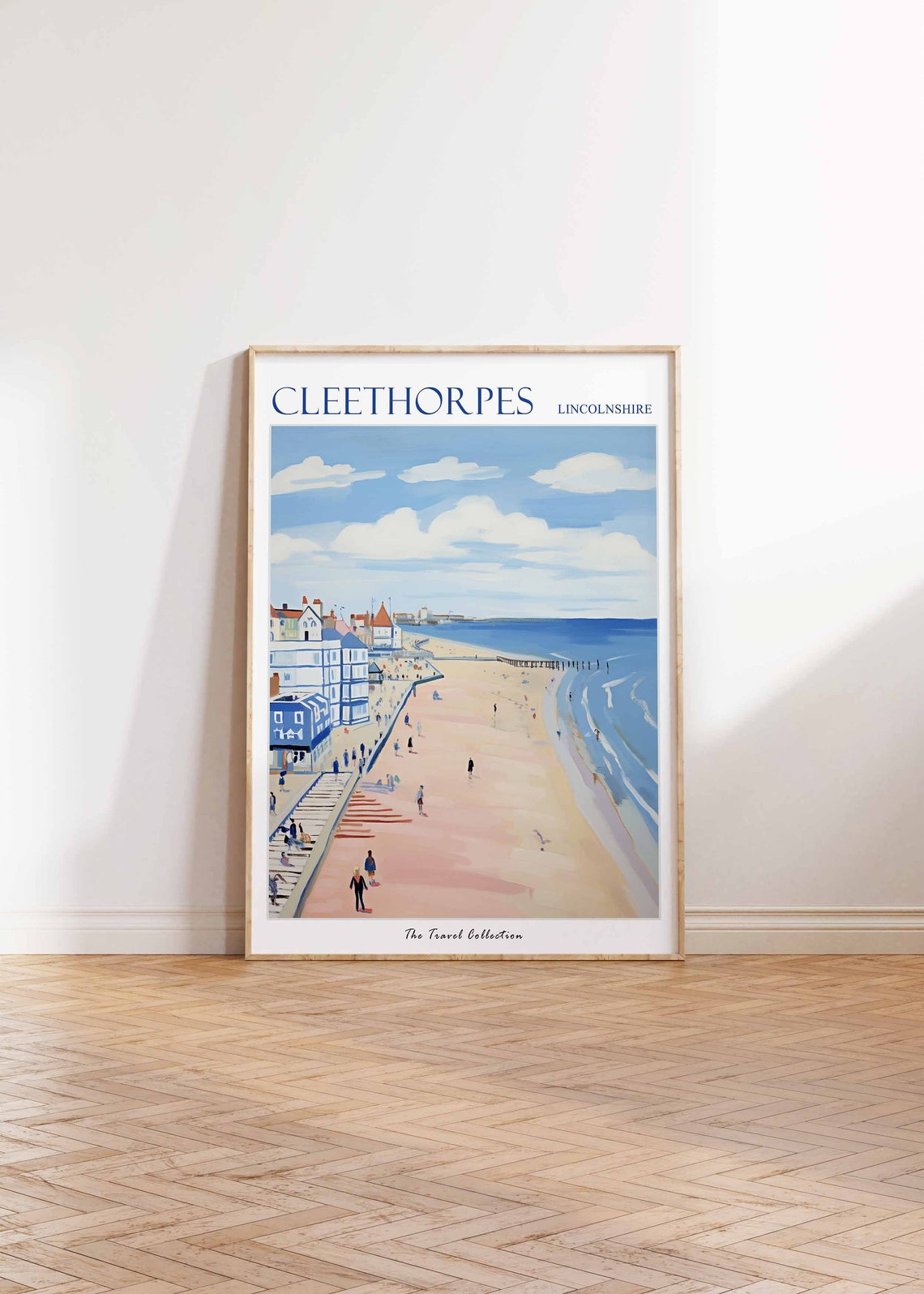 Cleethorpes Lincolnshire Travel Poster Sandy Beach And Classic Pier - Image 2