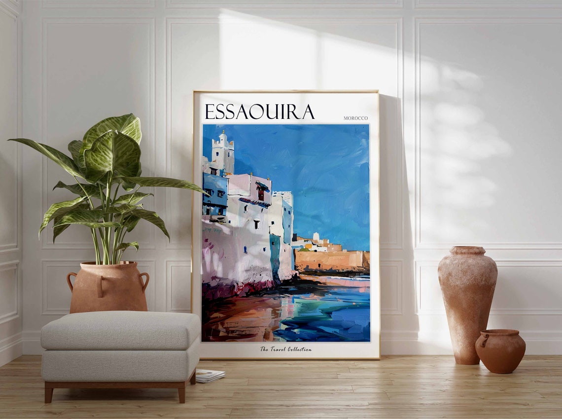 Essaouira Poster Morocco Travel Print Moroccan Decor Africa Travel Poster African Wall Art City Print Essaouira Travel Poster - Image 3