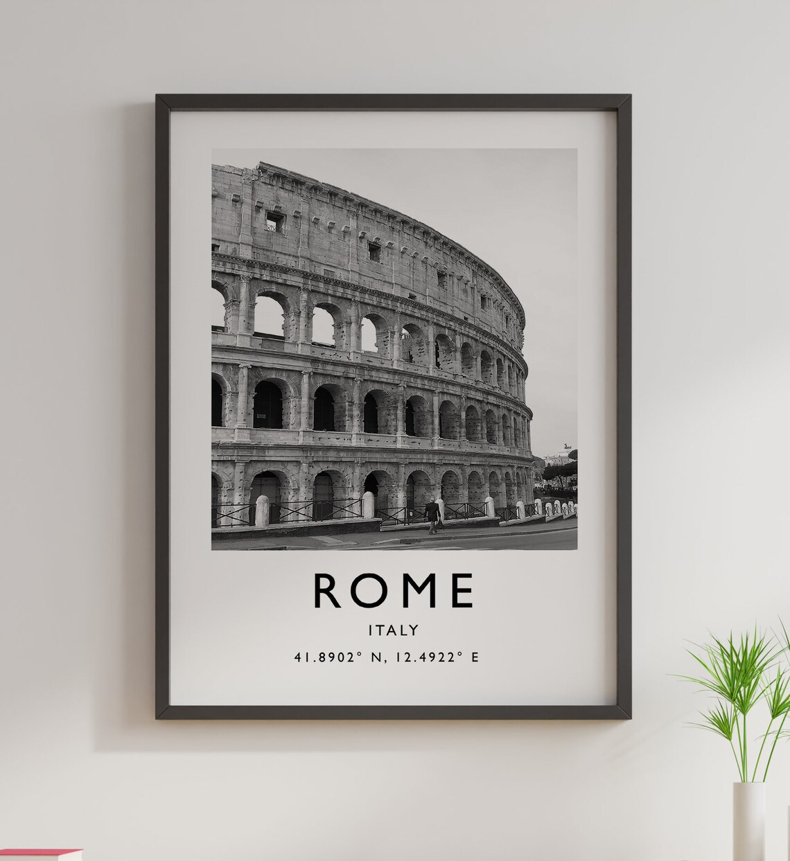 Rome Colosseum Black and White Travel Poster - Image 2
