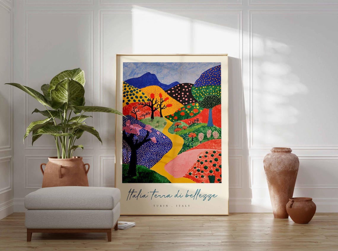 Turin Poster Italian Travel Print Turin Travel Art Turin Wall Art Italy Art Italy Travel Decor Italian Travel Gift - Image 3