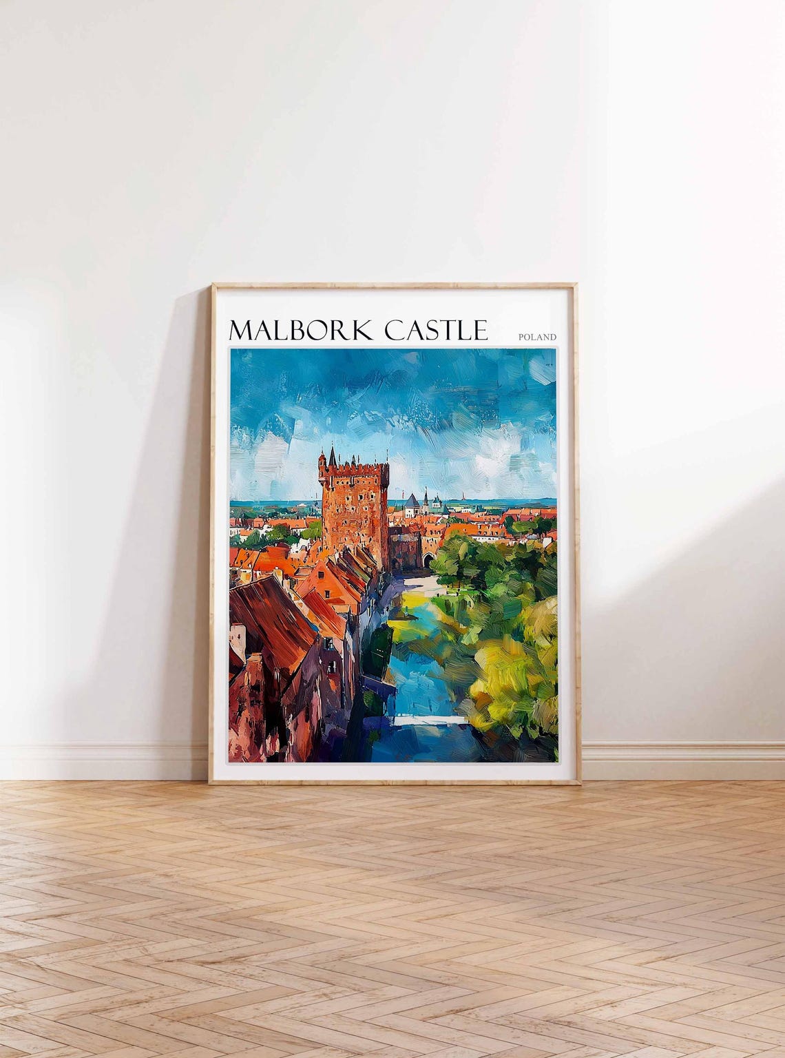 Malbork Castle Poland Tower Street Red Brick Old Town Art Poster - Image 4