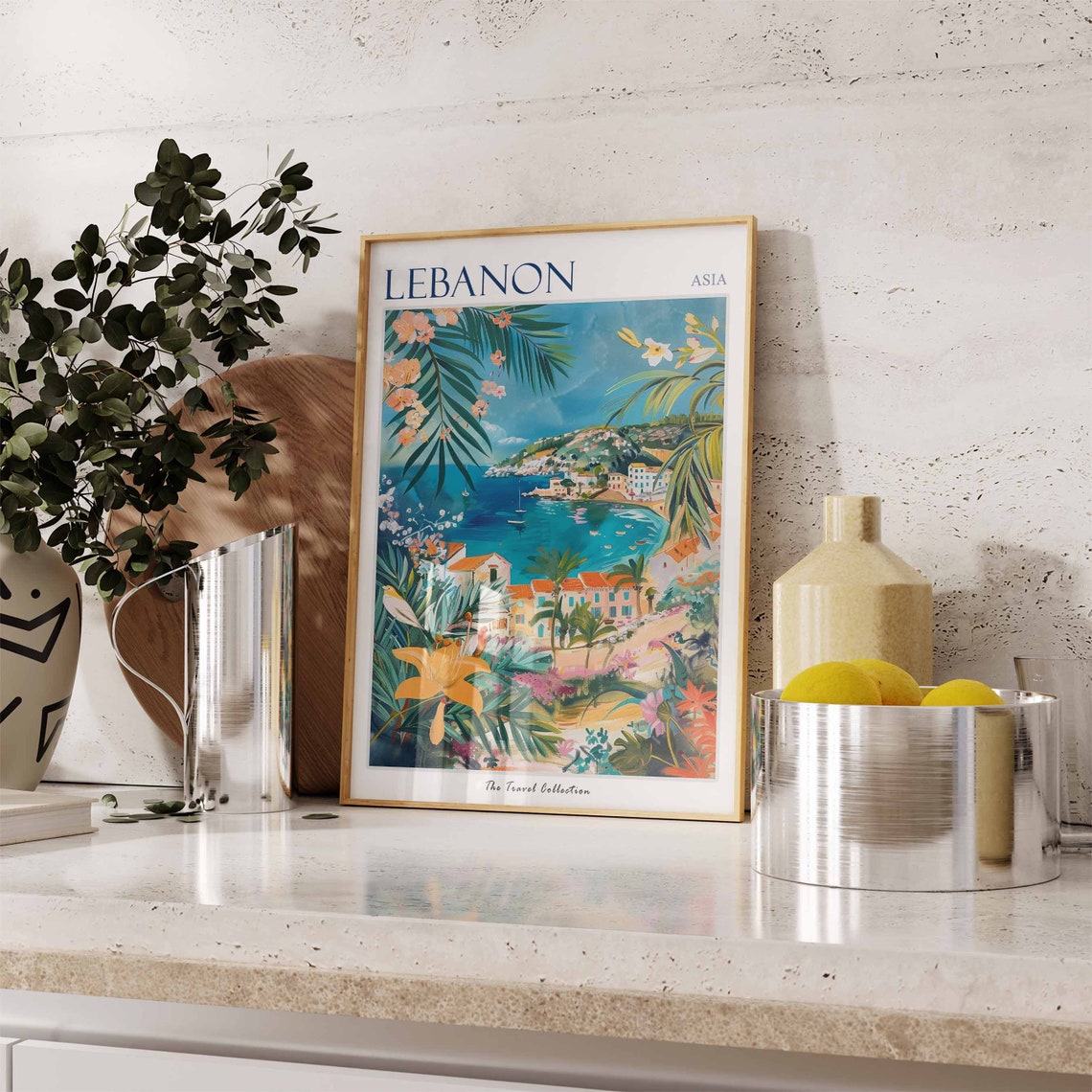 Lebanon Travel Poster Lebanon Travel Print Lebanese Decor Islamic Travel Poster Lebanese Art Lebanese Gift Lebanon Travel Art - Image 3