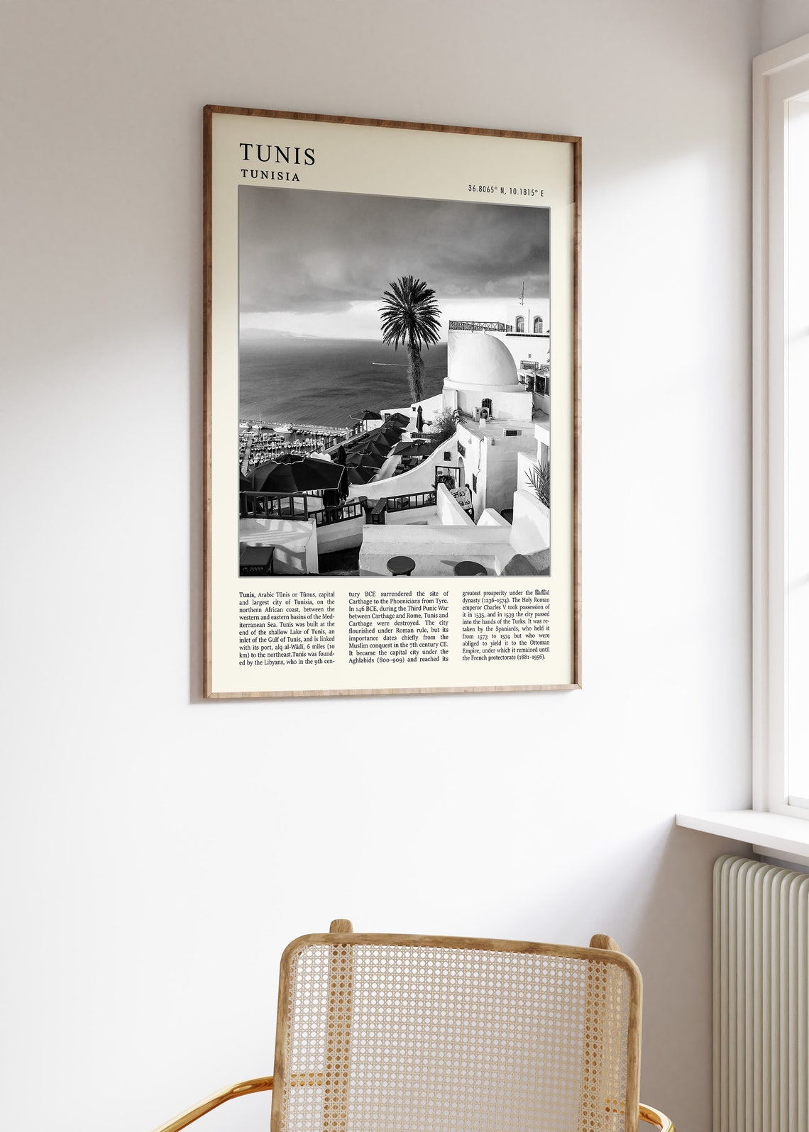 Tunis Travel Poster Tunis Travel Print Tunisia Travel Poster Vintage Travel Art Black And White Travel Print Travel Gift A1a2a3a4 - Image 2