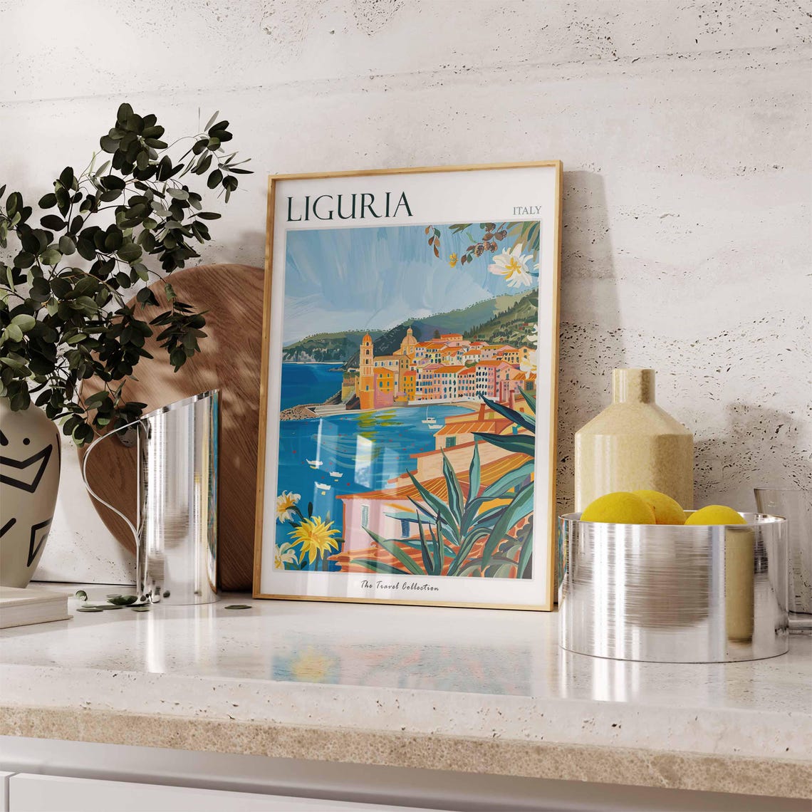 Liguria Poster Liguria Travel Print Italy Wall Art Italian Travel Print Italian Decor Italian Gift Liguria Wall Art - Image 2