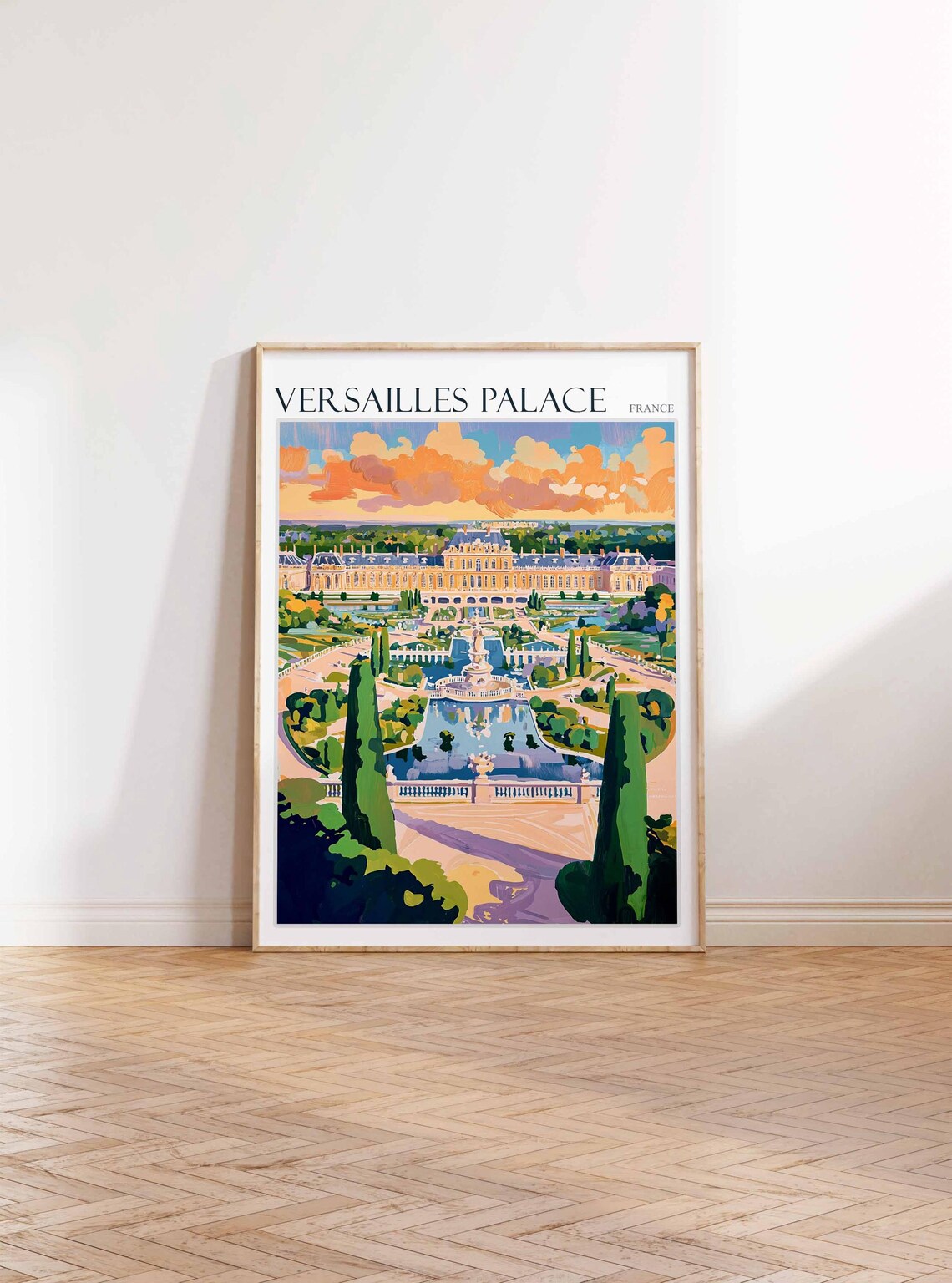 Versailles Palace France Poster Aerial View Fountains and Gardens - Image 2