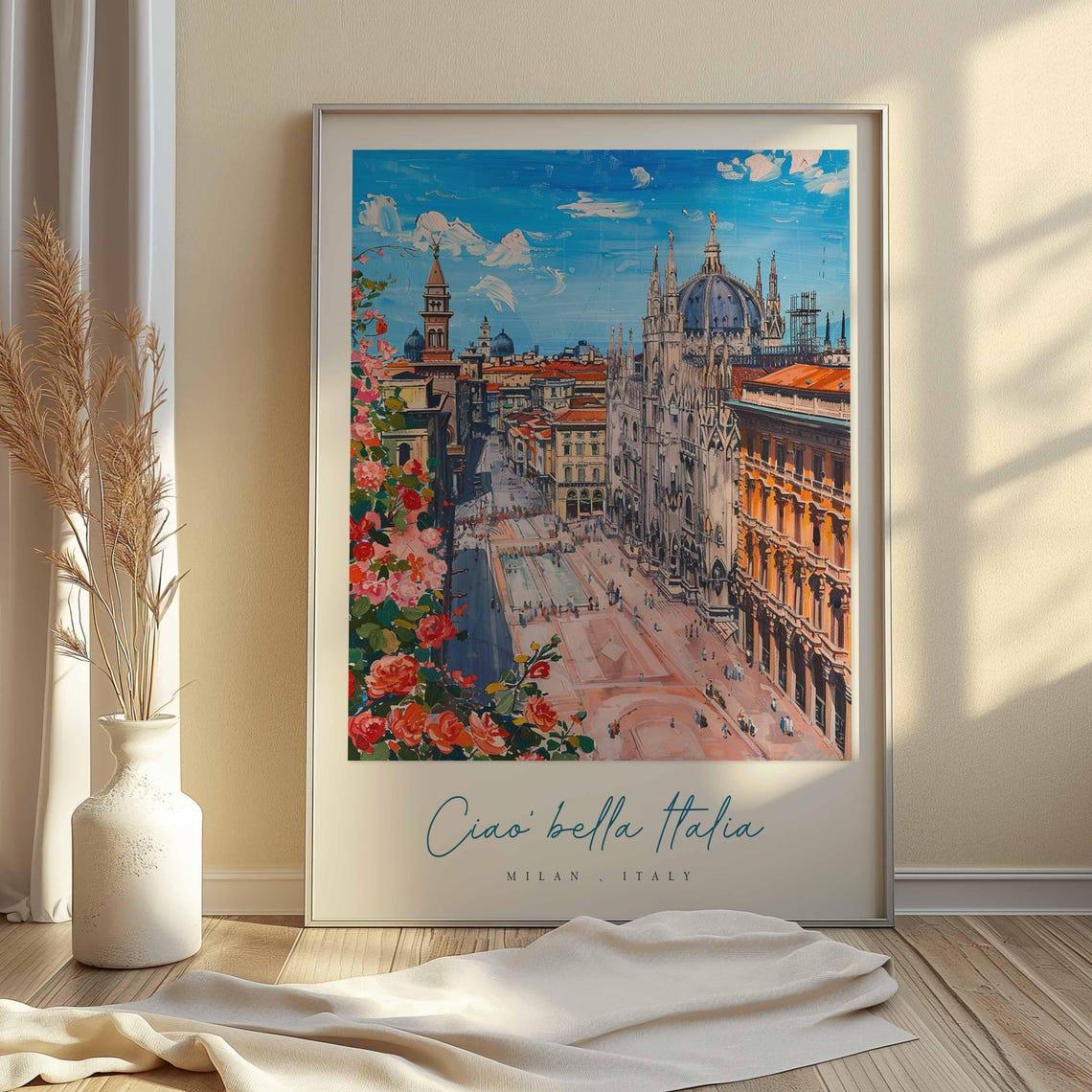 Milan Poster Italian Travel Print Milan Travel Art Milan Wall Art Italy Art Italy Travel Decor Italian Travel Gift - Image 2
