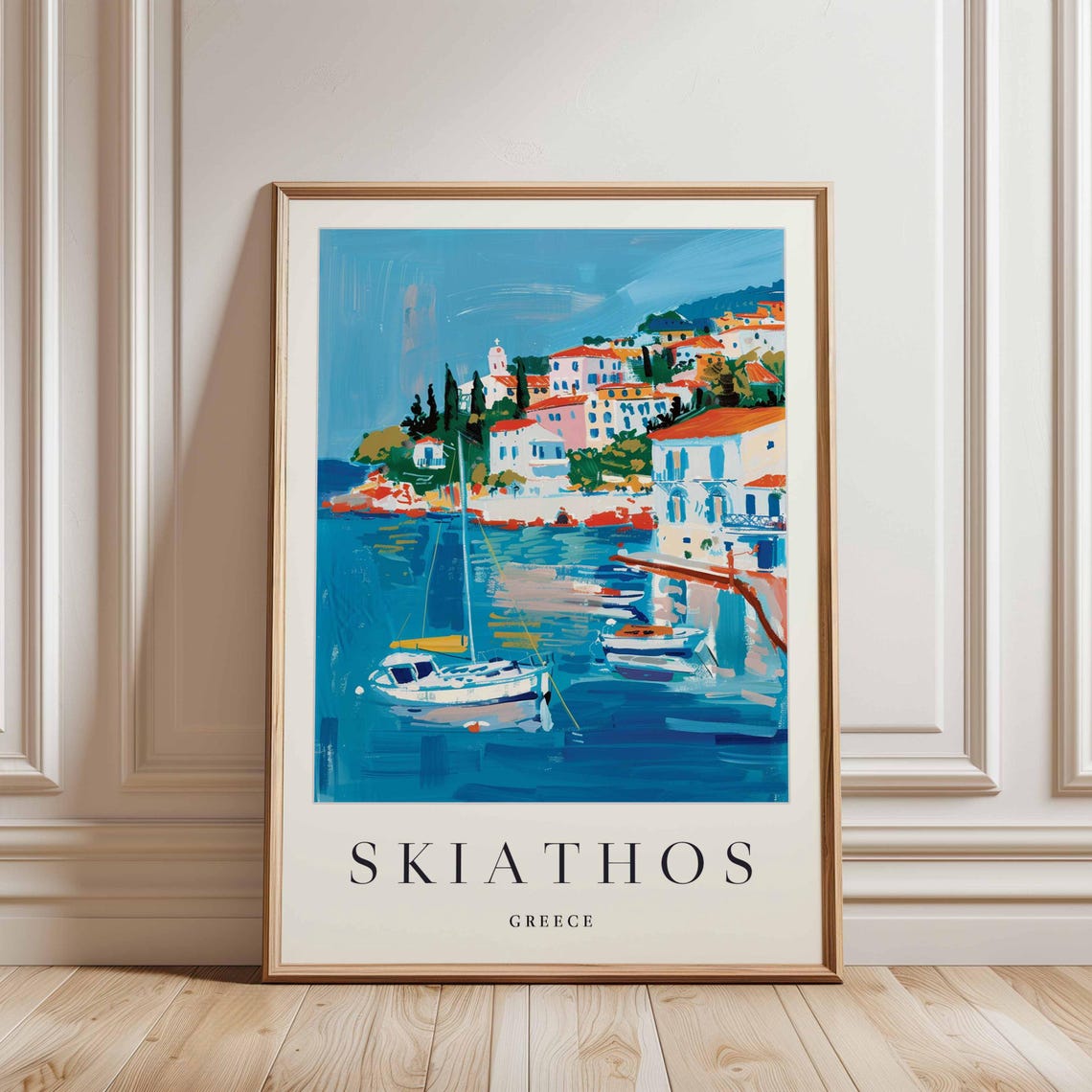 Sorrento Italy Lush Garden Path with Palms Above the Bay View Poster - Image 3