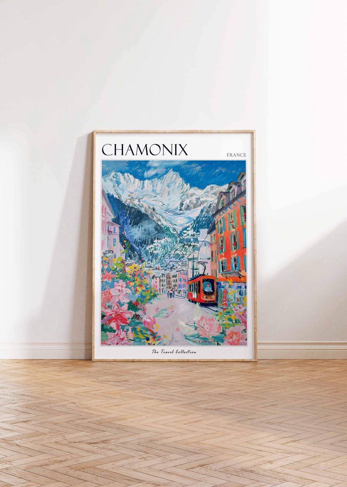 Chamonix Poster France Travel Print French Decor Europe Travel Poster European Wall Art Ski Print Chamonix Travel Poster - Image 2
