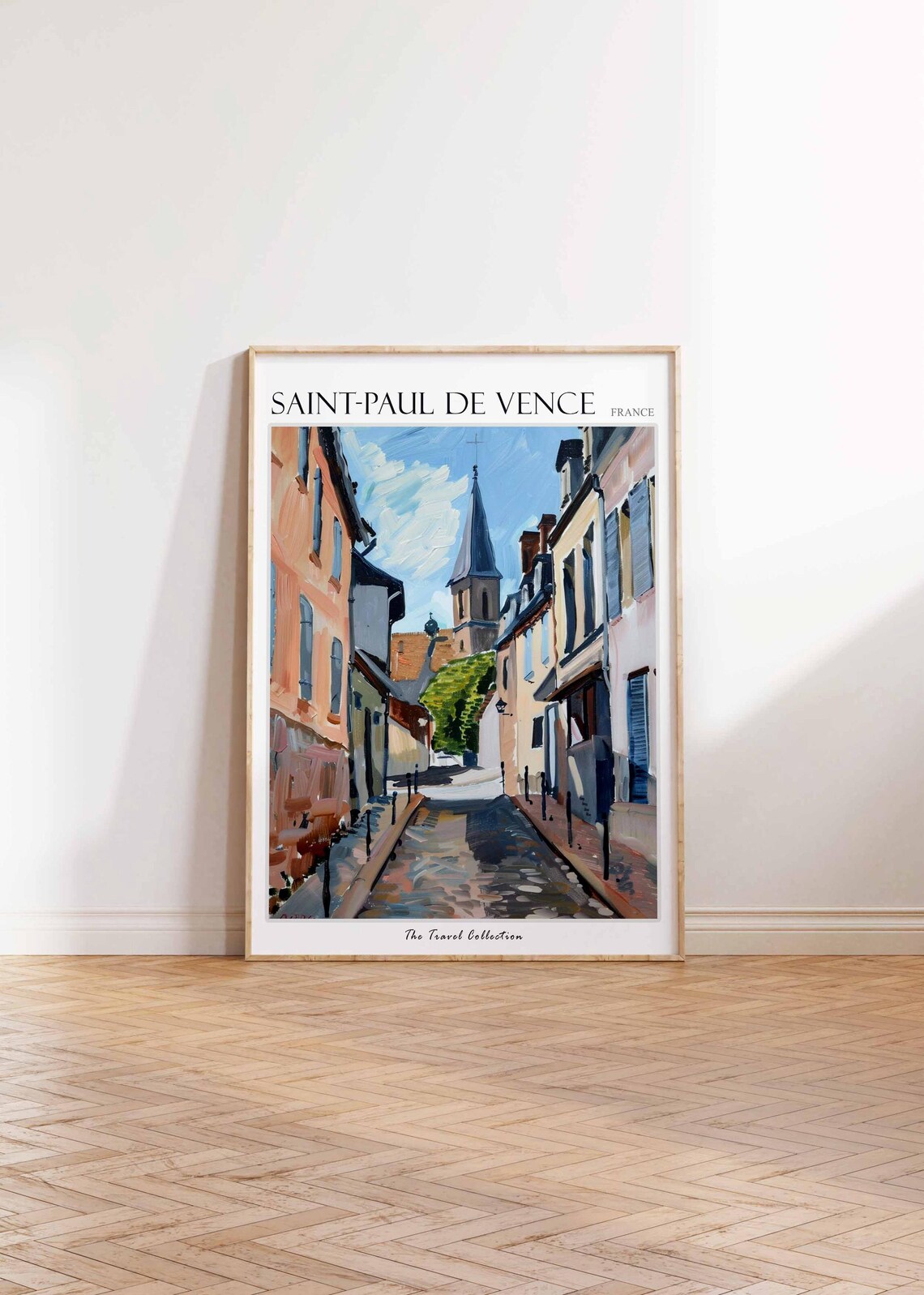 Saint Paul de Vence France Village Street Church Spire Travel Poster - Image 2