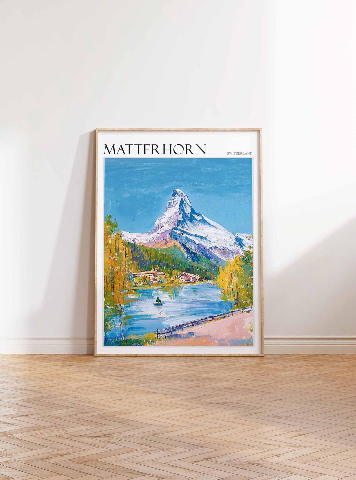 Matterhorn Poster Matterhorn Travel Print Swiss Decor Europe Travel Poster European Wall Art Switzerland Wall Art Mountain Poster - Image 4