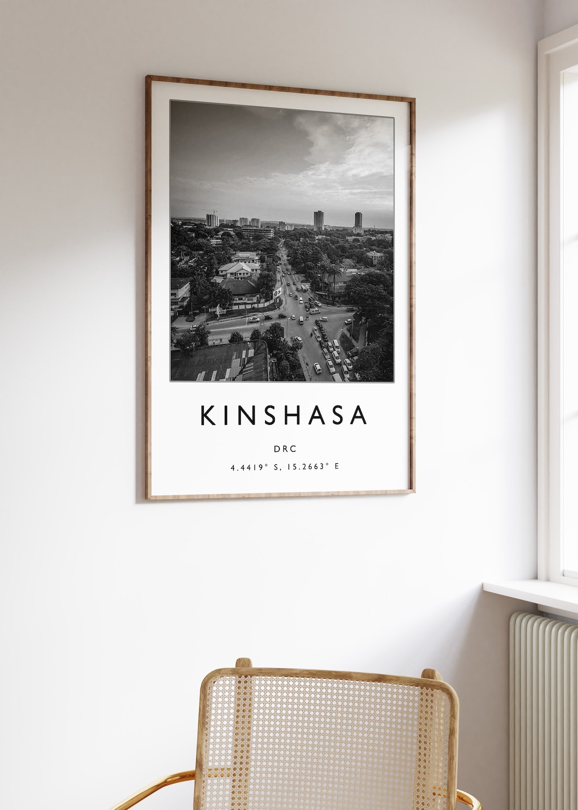 Kinshasa Travel Print Kinshasa Travel Poster Congo Travel Print Congo Print Black And White Travel Poster Travel Art Travel Gift - Image 3