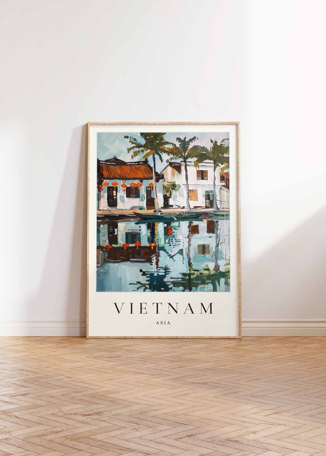 Vietnam Poster Vietnam Travel Print Asia Wall Art Asian Decor Tropical Decor Sea Print Vietnam Gift Vietnam Travel Poster - Image 2
