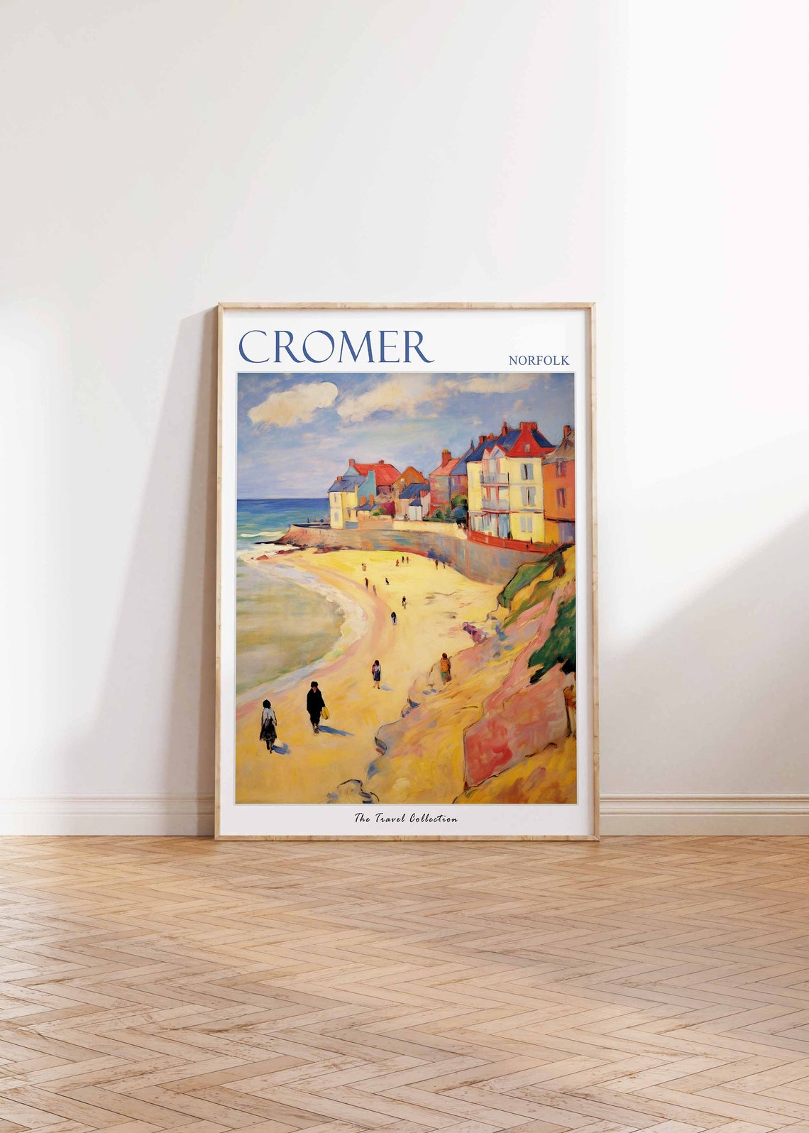 Cromer Norfolk Charming Colorful Seaside Cove Houses Travel Poster - Image 2