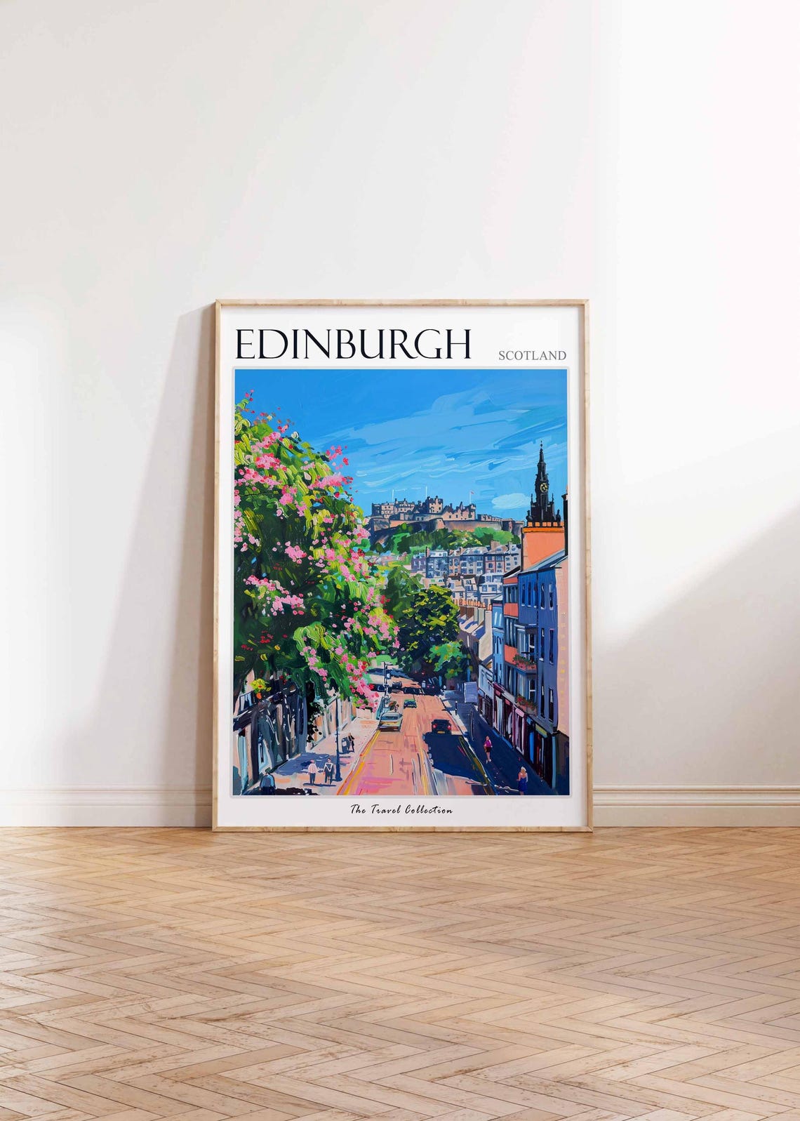 Edinburgh Poster Scotland Travel Print Scottish Decor United Kingdom Travel Poster City Print Edinburgh Gift Edinburgh Travel Poster - Image 2