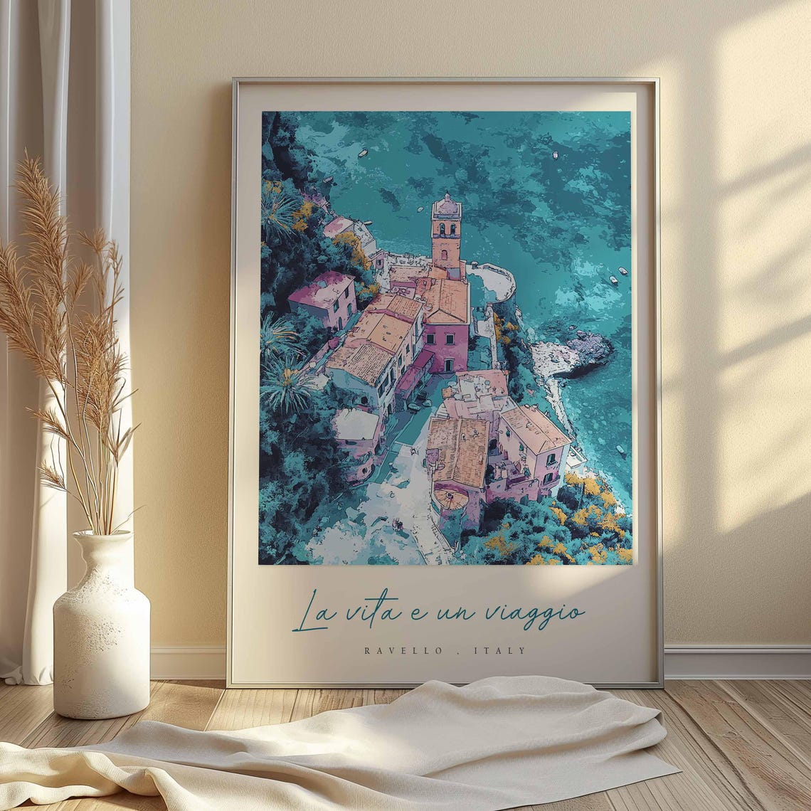 Ravello Poster Italian Travel Print Ravello Travel Art Ravello Wall Art Italy Art Italy Travel Decor Italian Travel Gift - Image 2