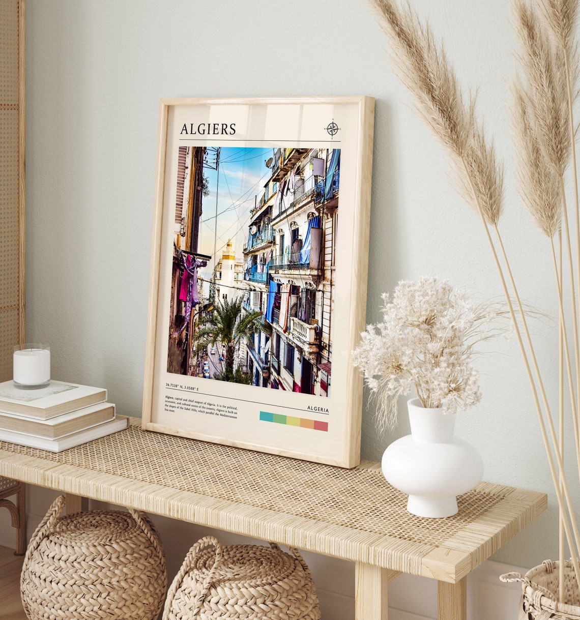 Algiers Travel Print Algiers Travel Poster Algeria Travel Poster Travel Art Travel Poster Islamic Travel Art Travel Gift A1a2a3a4 - Image 2
