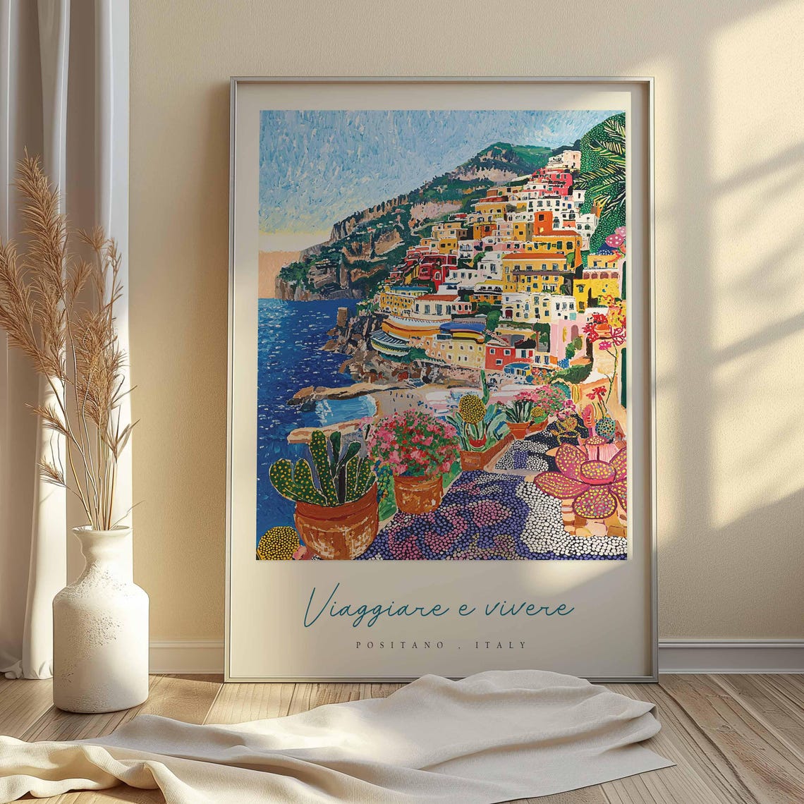 Positano Poster Italian Travel Print Positano Travel Art Positano Wall Art Italy Art Italy Travel Decor Italian Travel Gift - Image 2