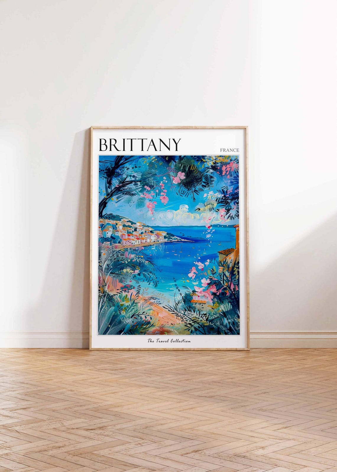 Brittany Poster France Travel Print French Decor Europe Travel Poster European Wall Art Brittany Gift Brittany Travel Poster - Image 2