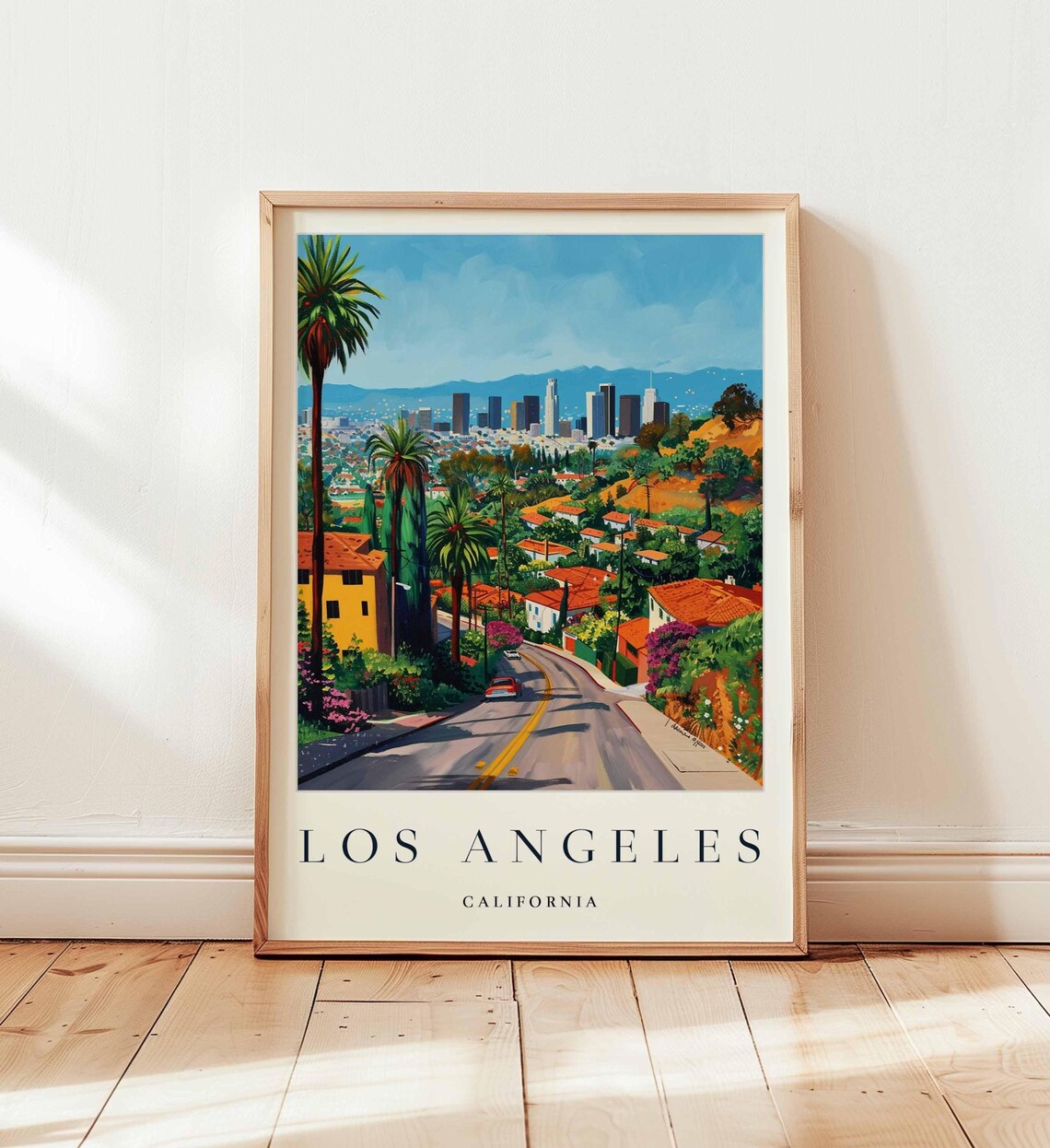 Los Angeles Travel Poster, Hollywood Art Print