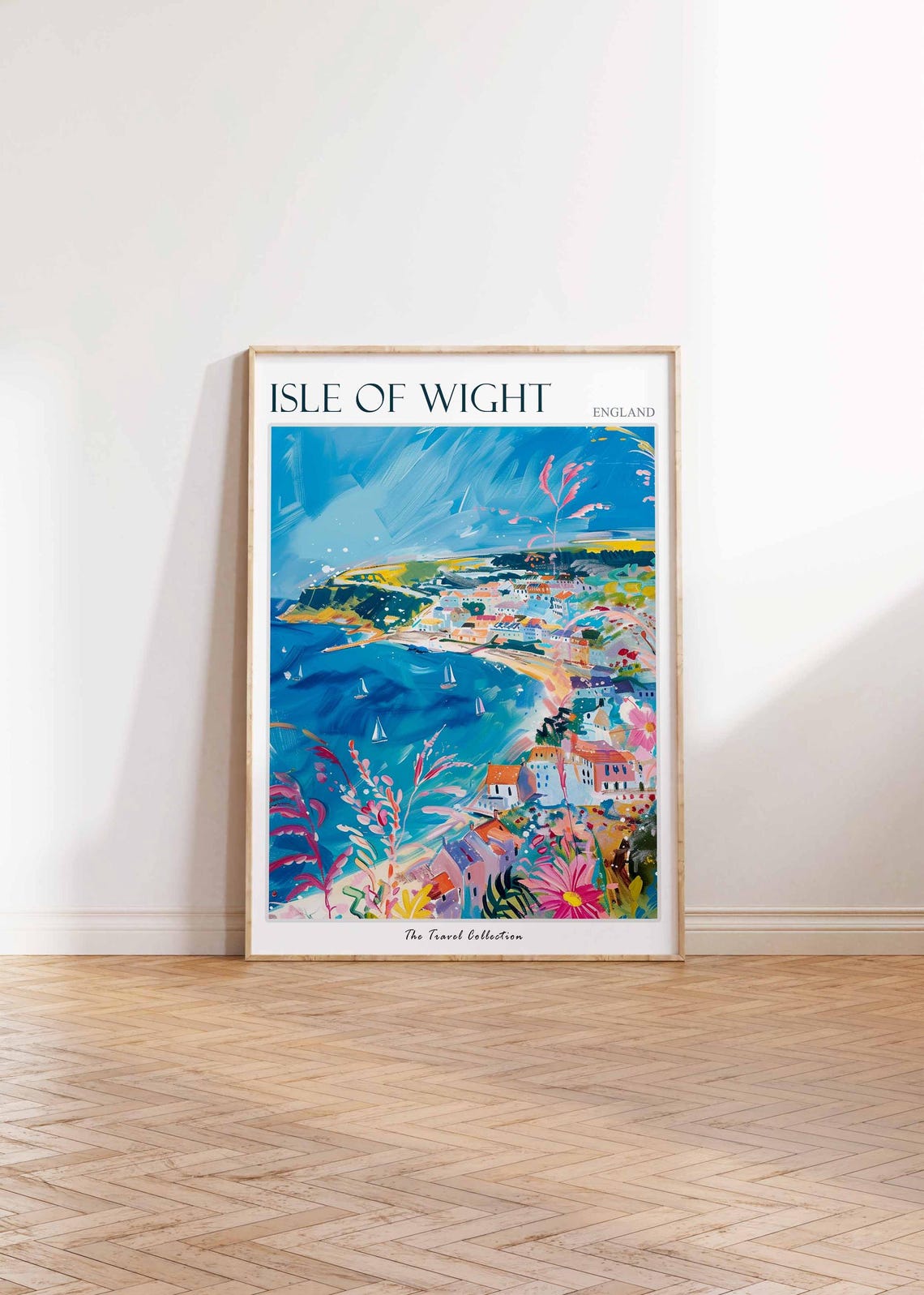 Isle Of Wight Poster Scotland Poster Isle Of Wight Travel Art Isle Of Wight Uk England Travel Beach House Decor - Image 2
