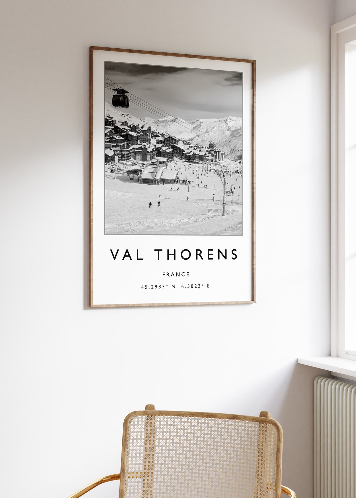 Skiing Travel Poster Val Thorens France Ski Print France Travel Print Skiing Art Skiing Print Winter Sport Art Ski Gift A1a2a3a4 - Image 3