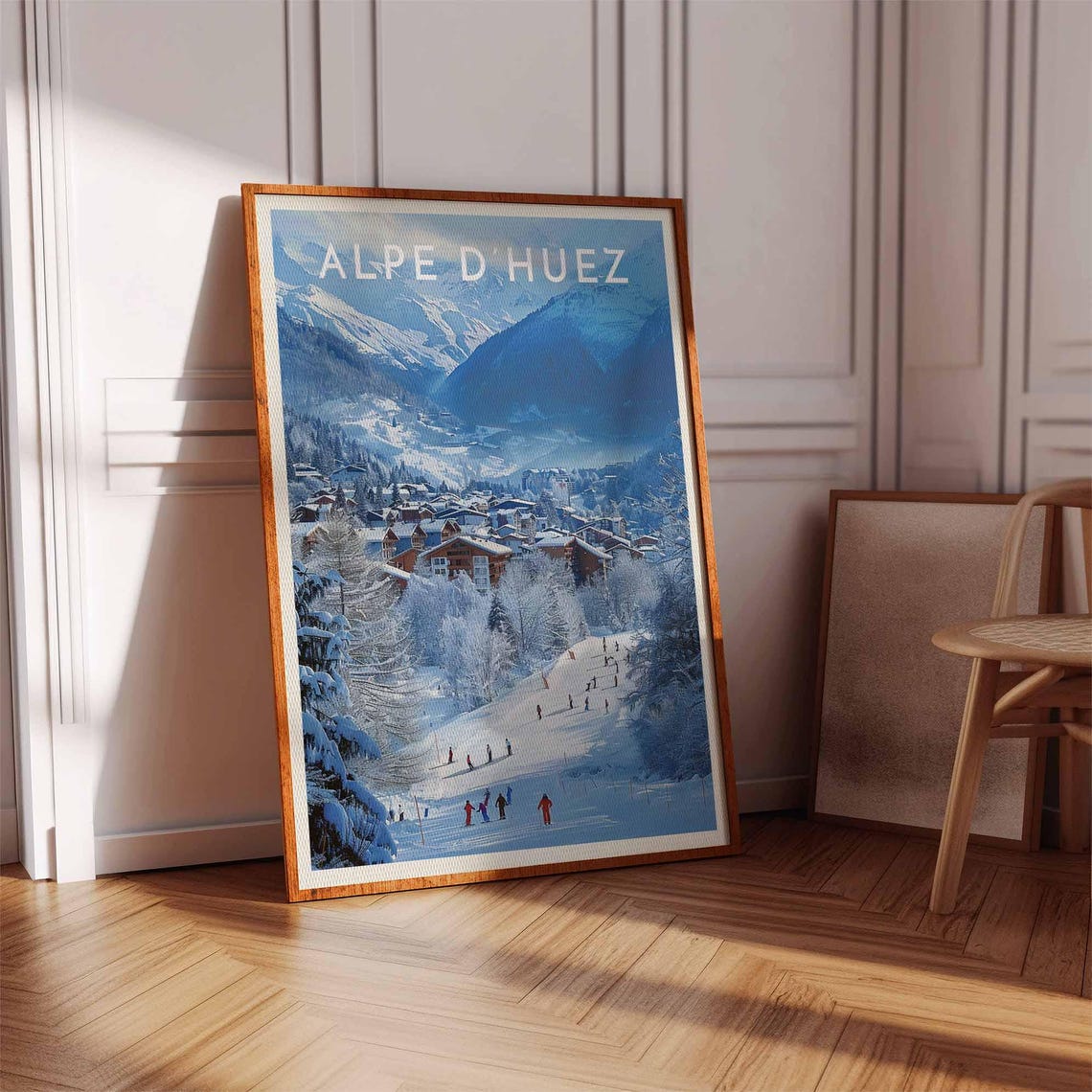 Alpe DHuez France Ski Resort Village Snowy Mountain Winter Poster - Image 2