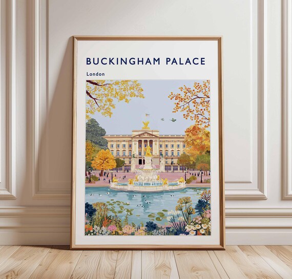 Buckingham Palace London Autumn Foliage Memorial Garden Poster