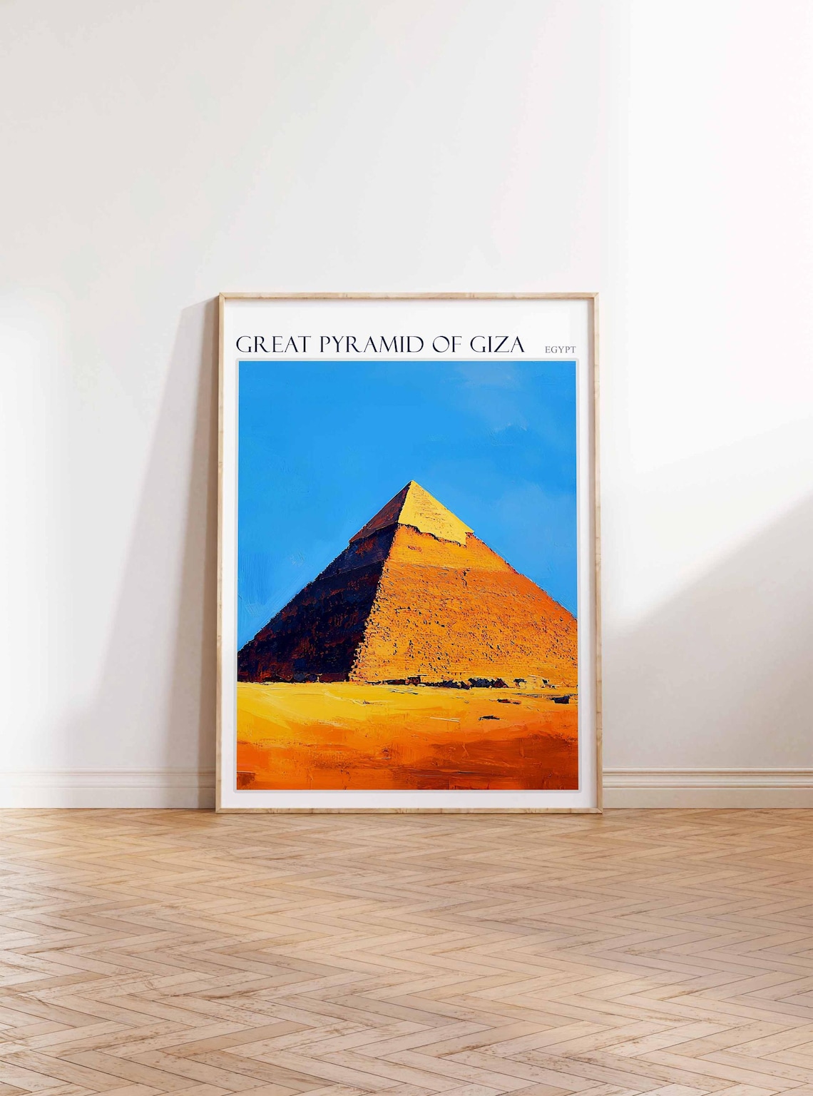 Great Pyramid Of Giza Golden Close Up Vibrant Egypt Travel Poster - Image 3