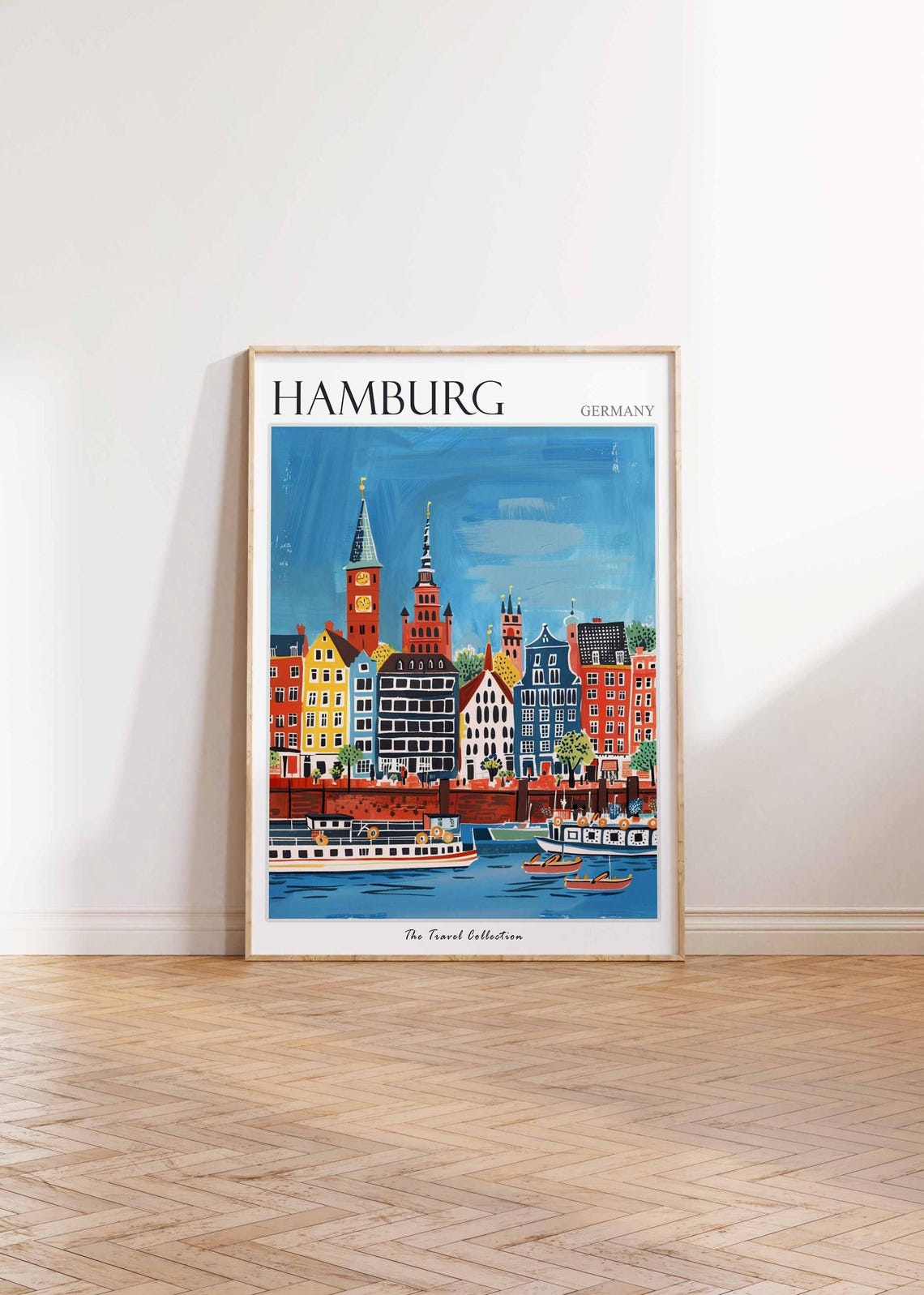 Hamburg Poster Germany Travel Print German Decor Europe Travel Poster European Wall Art City Print Hamburg Gift Hamburg Travel Poster - Image 2