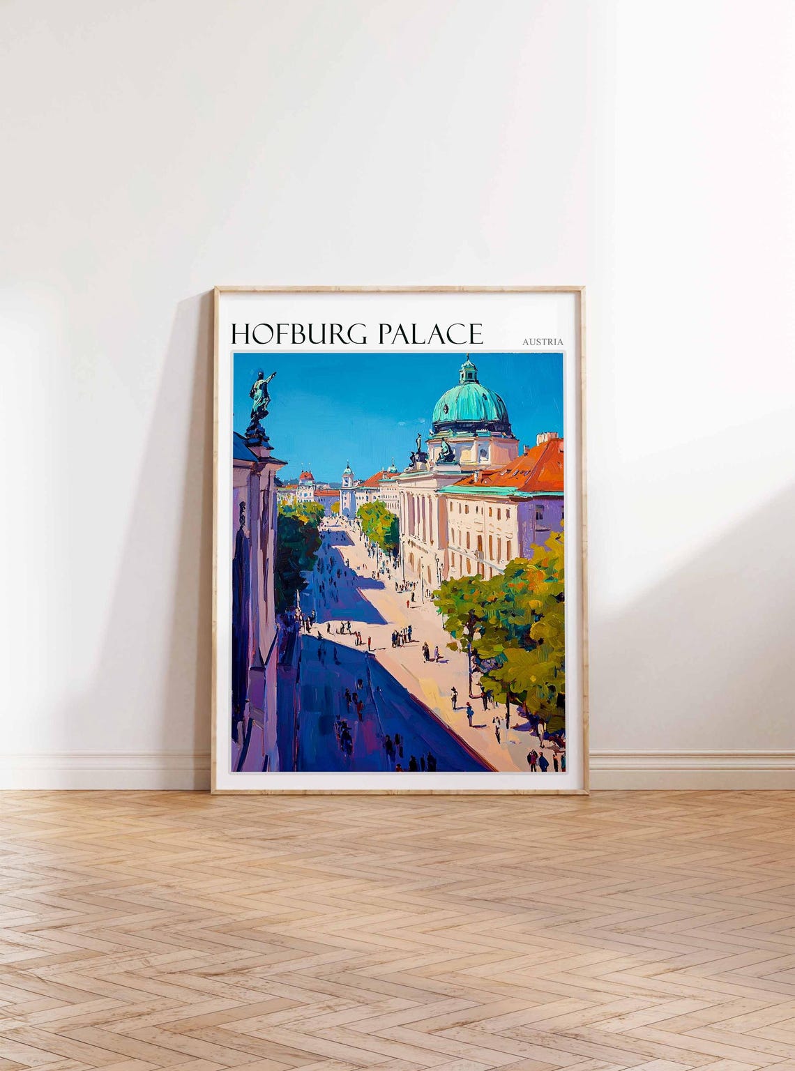 Hofburg Palace Poster Austria Travel Print Austrian Decor Europe Travel Poster European Wall Art Hofburg Palace Travel Poster - Image 3
