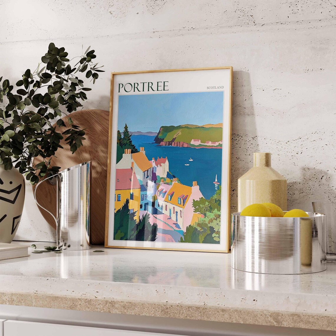 Portree Poster Scotland Poster Scottish Highlands Poster Isle Of Skye Poster Scottish Decor Portree Wall Decor Portree Travel Art - Image 3