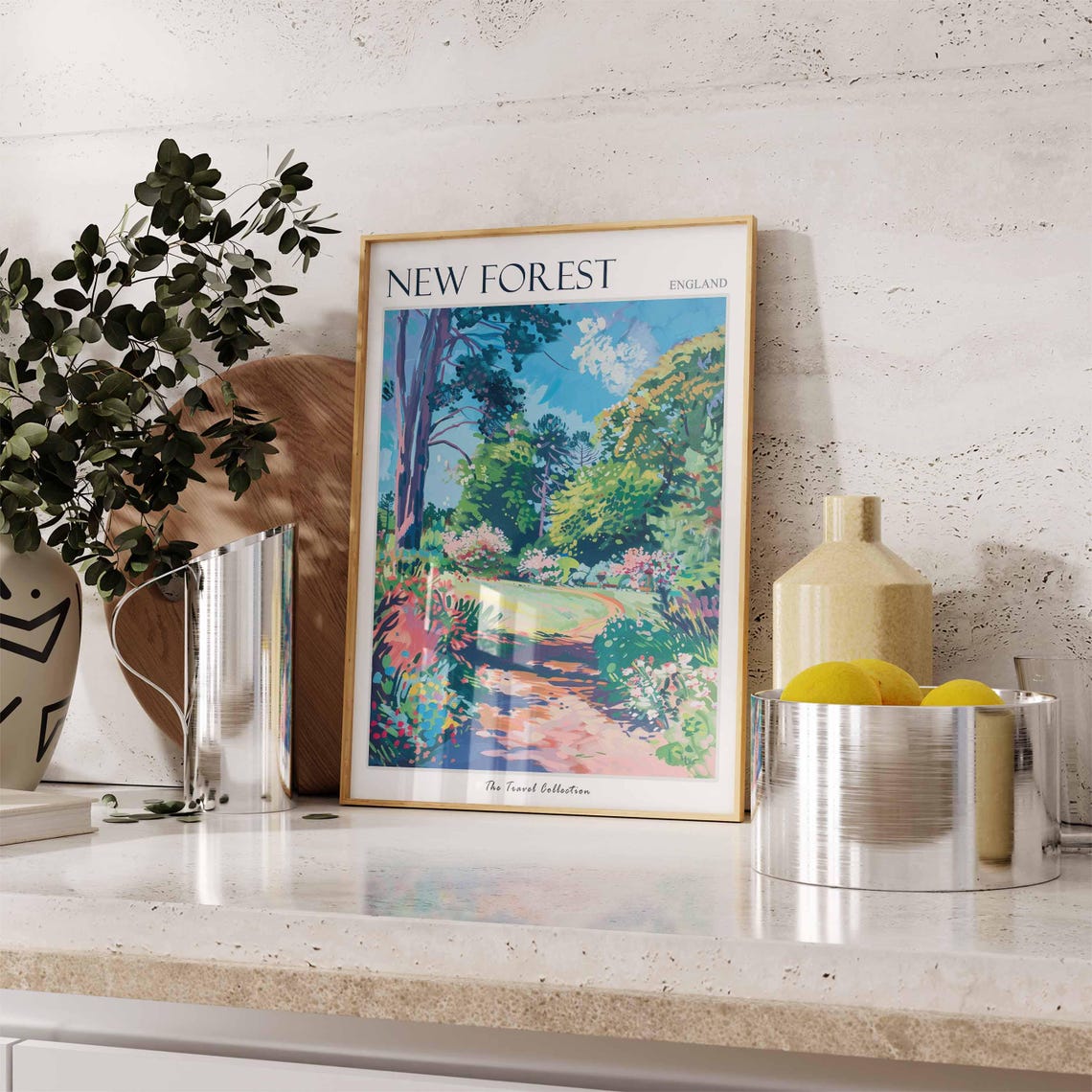 New Forest Poster England Travel Poster Countryside Poster English Countryside New Forest Travel Print Countryside Travel Print - Image 3