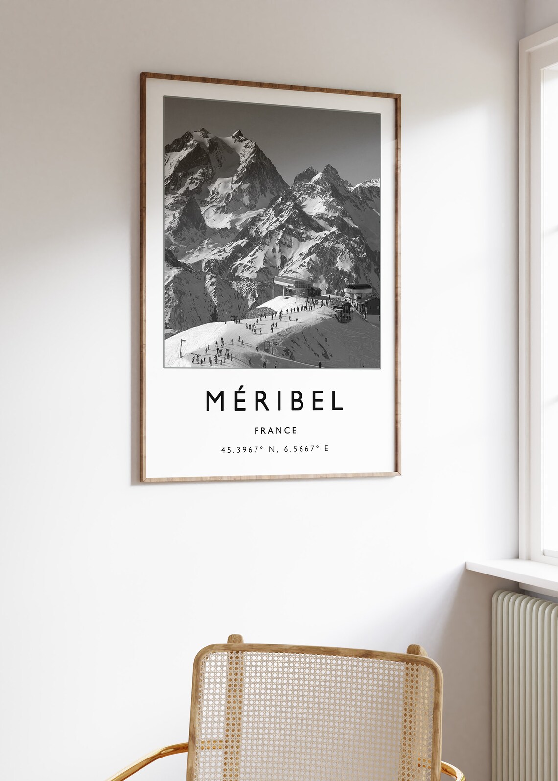 Méribel France Skiing Travel Poster, Ski Print - Image 3