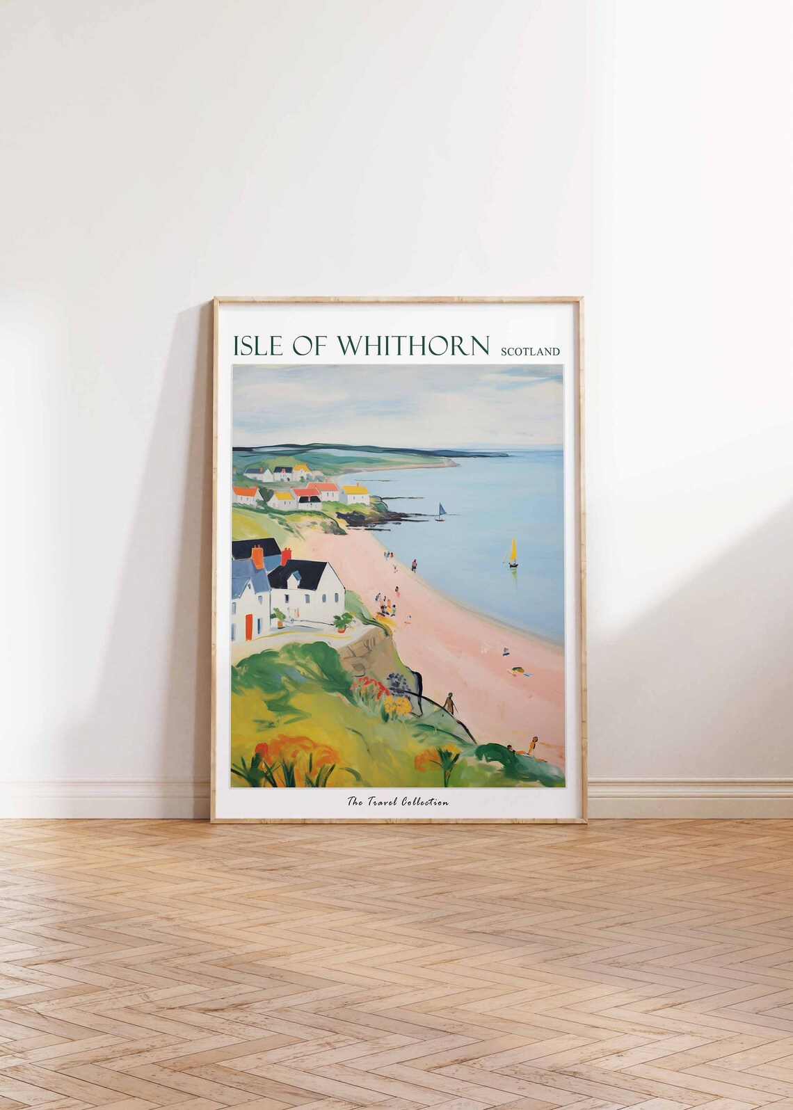 Isle of Whithorn Scotland Clifftop Cottages Above a Sandy Bay Poster - Image 2