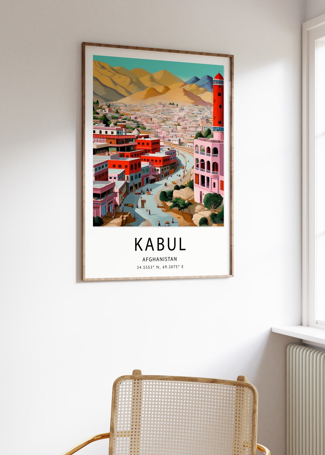 Kabul Travel Print Islamic Travel Poster Afghanistan Travel Wall Art Colourful Travel Art Vintage Travel Travel Gift A1a2a3a4 - Image 3