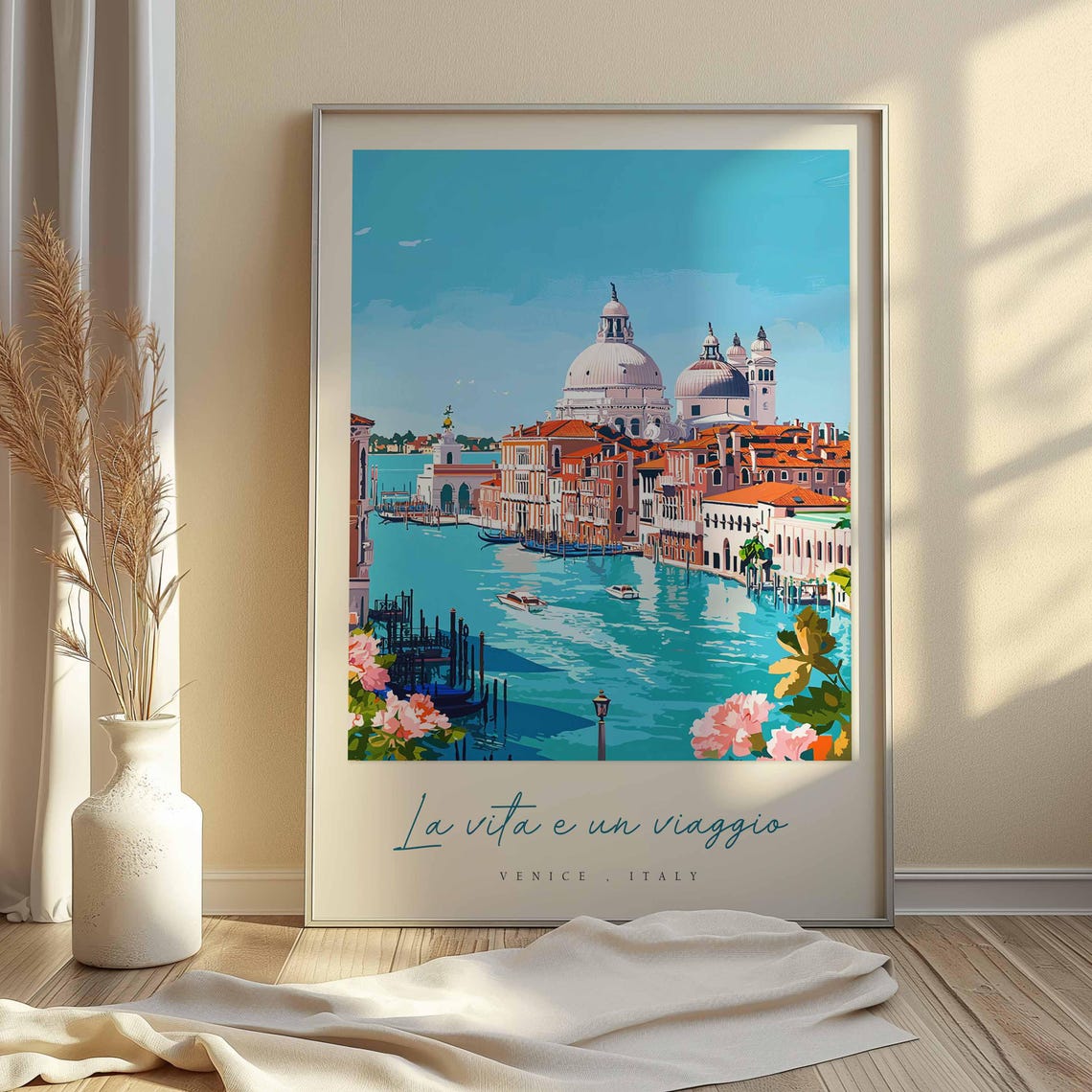 Venice Poster Italian Travel Print Venice Travel Art Venice Wall Art Italy Art Italy Travel Decor Italian Travel Gift - Image 2