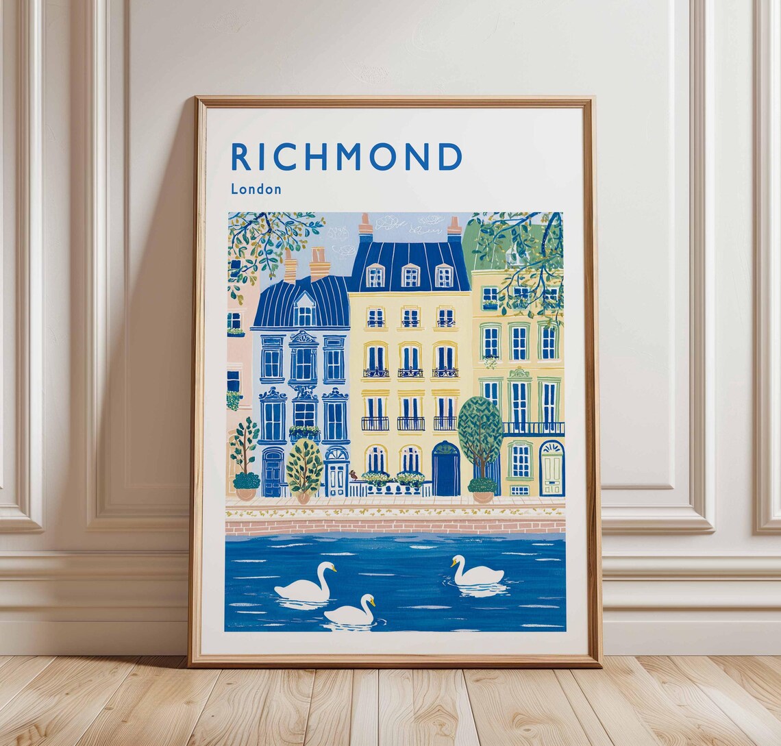 Richmond Park Poster London Travel Print British Nature Art