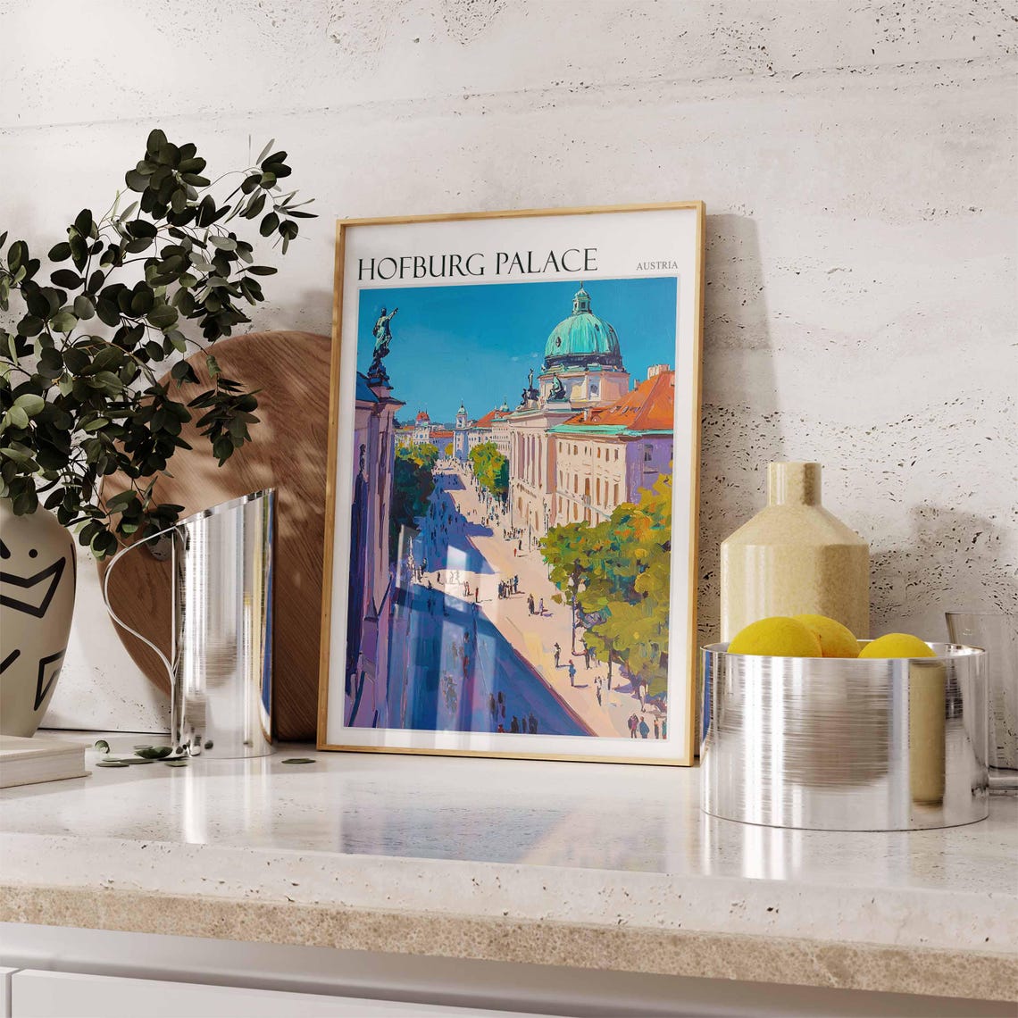 Hofburg Palace Austria Sunlit Palace Plaza Day Painting Poster - Image 2