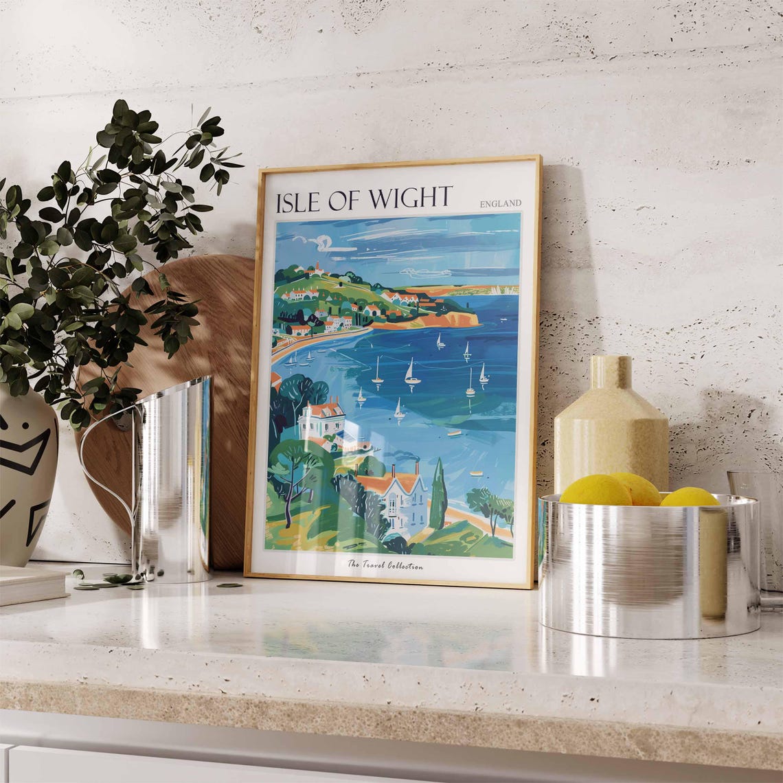 Isle Of Wight Poster Scotland Poster Isle Of Wight Travel Art Isle Of Wight Uk England Travel Beach House Decor - Image 3
