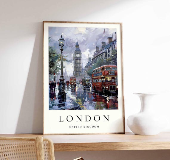 London Cityscape Travel Poster