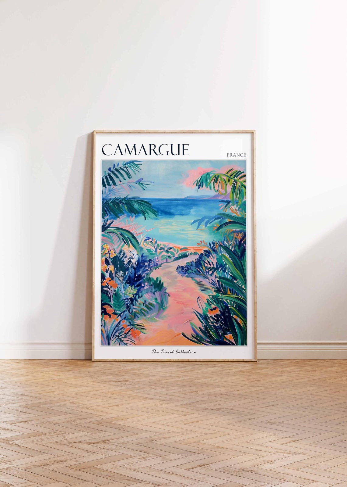 Camargue France Tropical Path to the Turquoise Sea Art Poster - Image 2