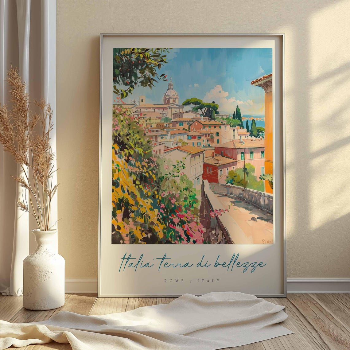 Rome Poster Italian Travel Print Rome Travel Art Rome Wall Art Italy Art Italy Travel Decor Italian Travel Gift - Image 2